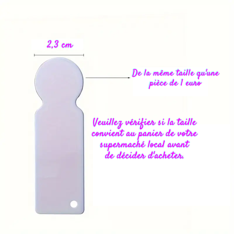 Jeton de caddie pour sublimation