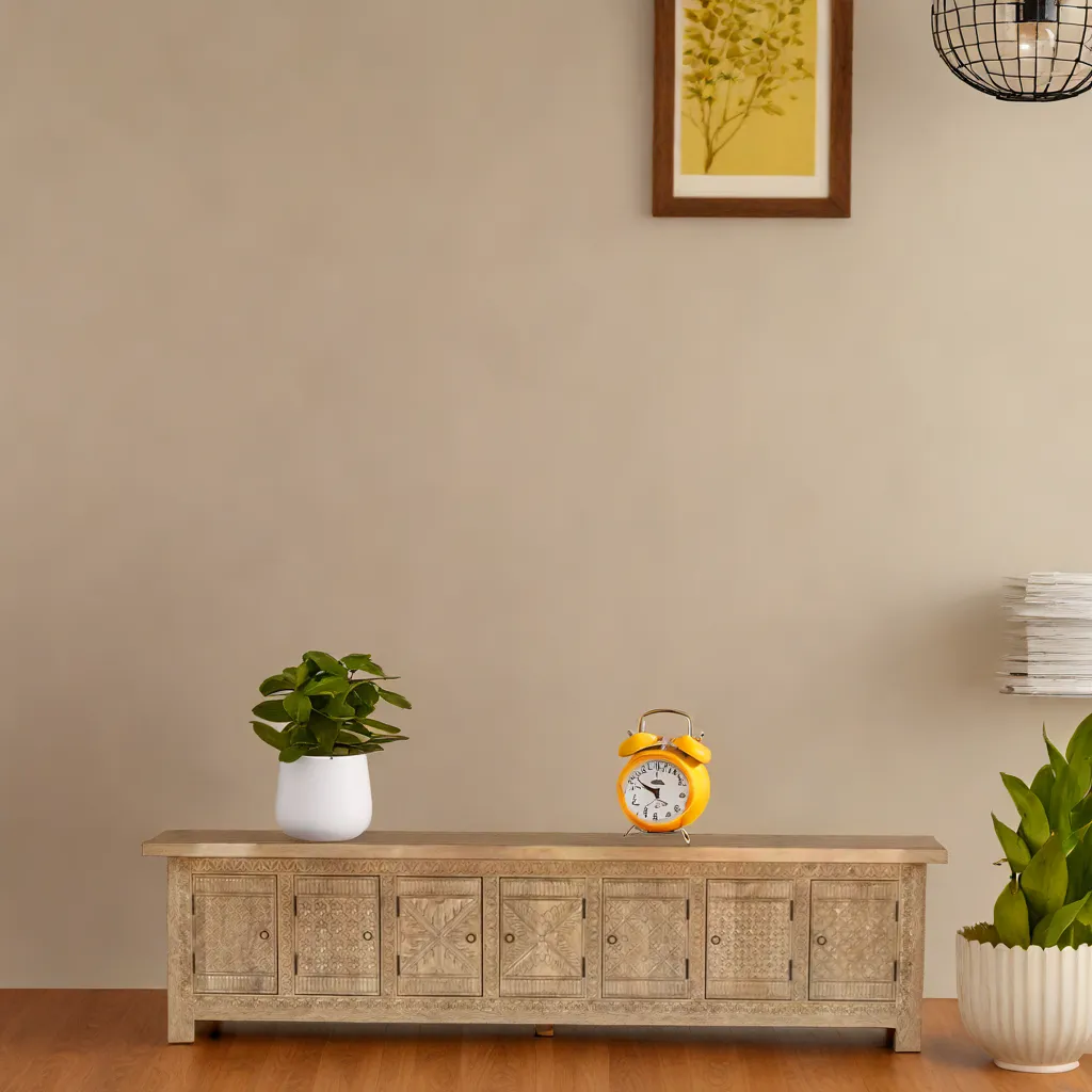 Rustic Wooden TV Console