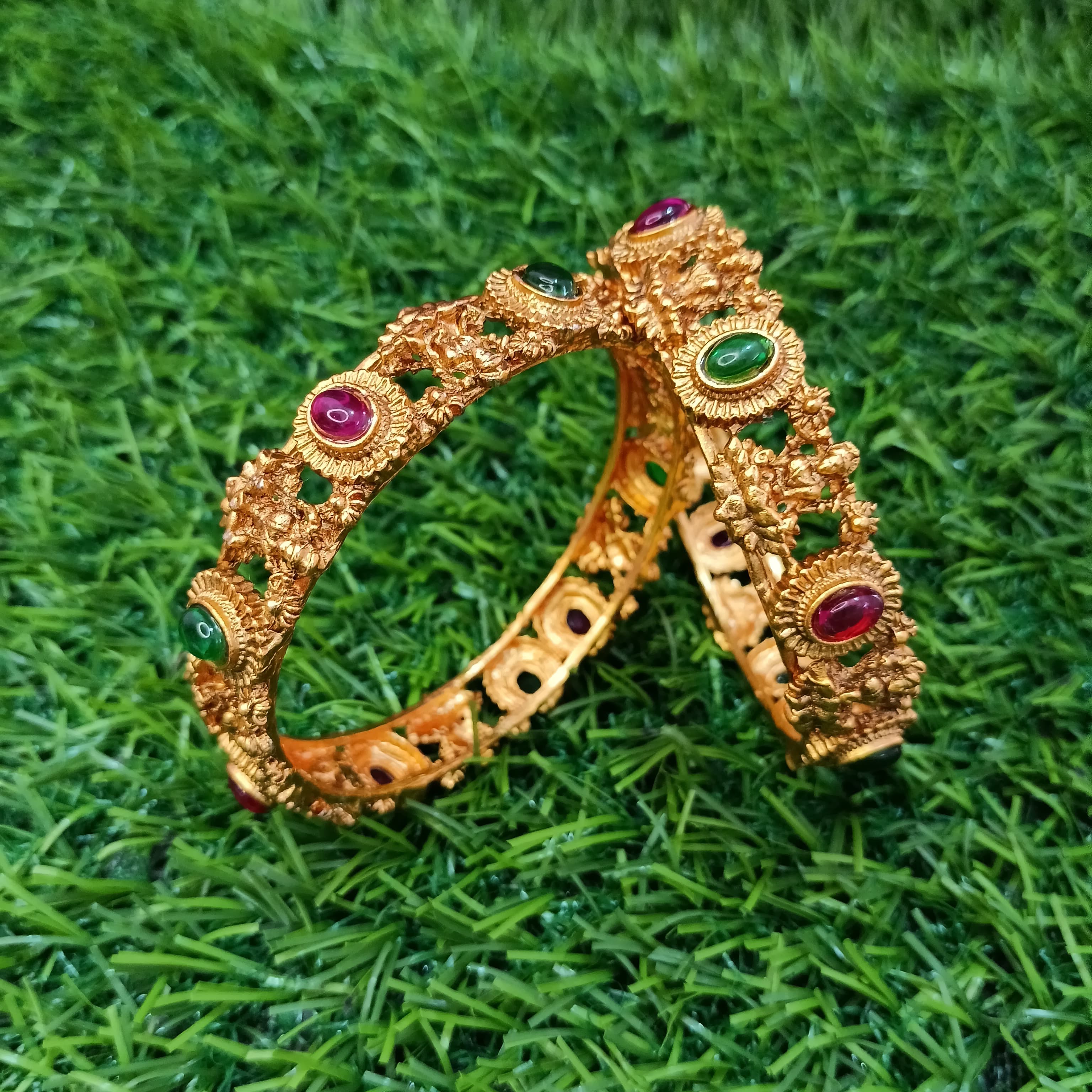 ✨ Traditional Antique Bangles Size 2x8