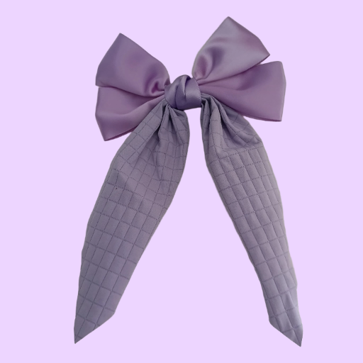 Stylish Purple Long Tail Hair Bow (1-pcs)