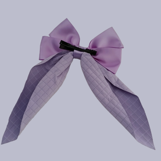 Stylish Purple Long Tail Hair Bow (1-pcs)