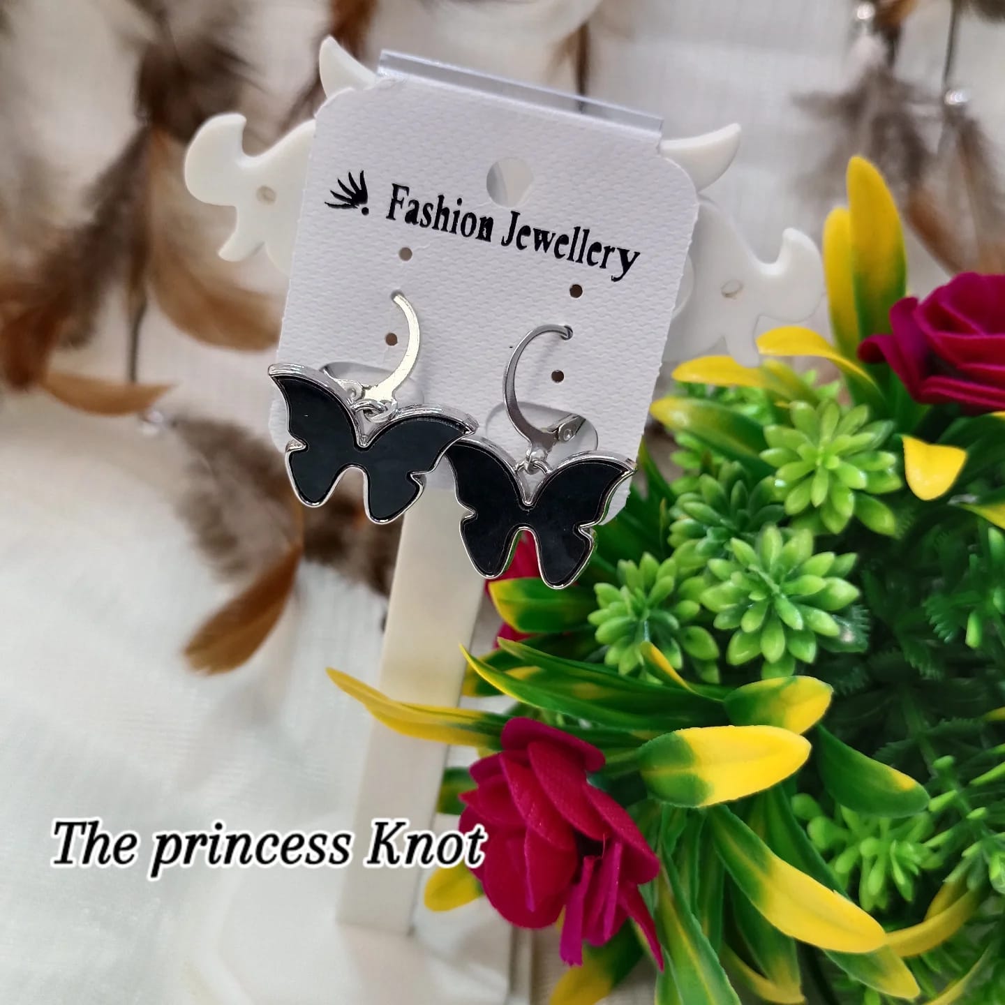 Colorful Butterfly Hoop Earrings