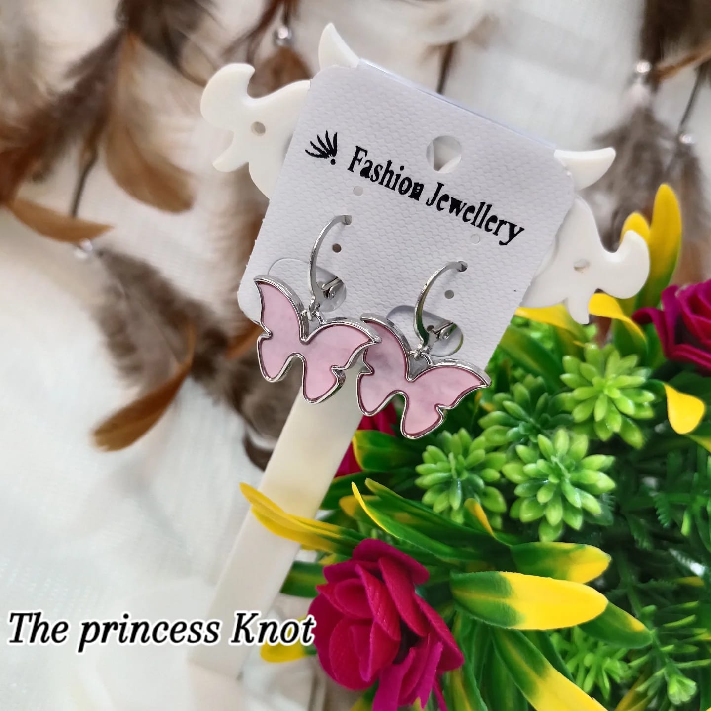 Colorful Butterfly Hoop Earrings