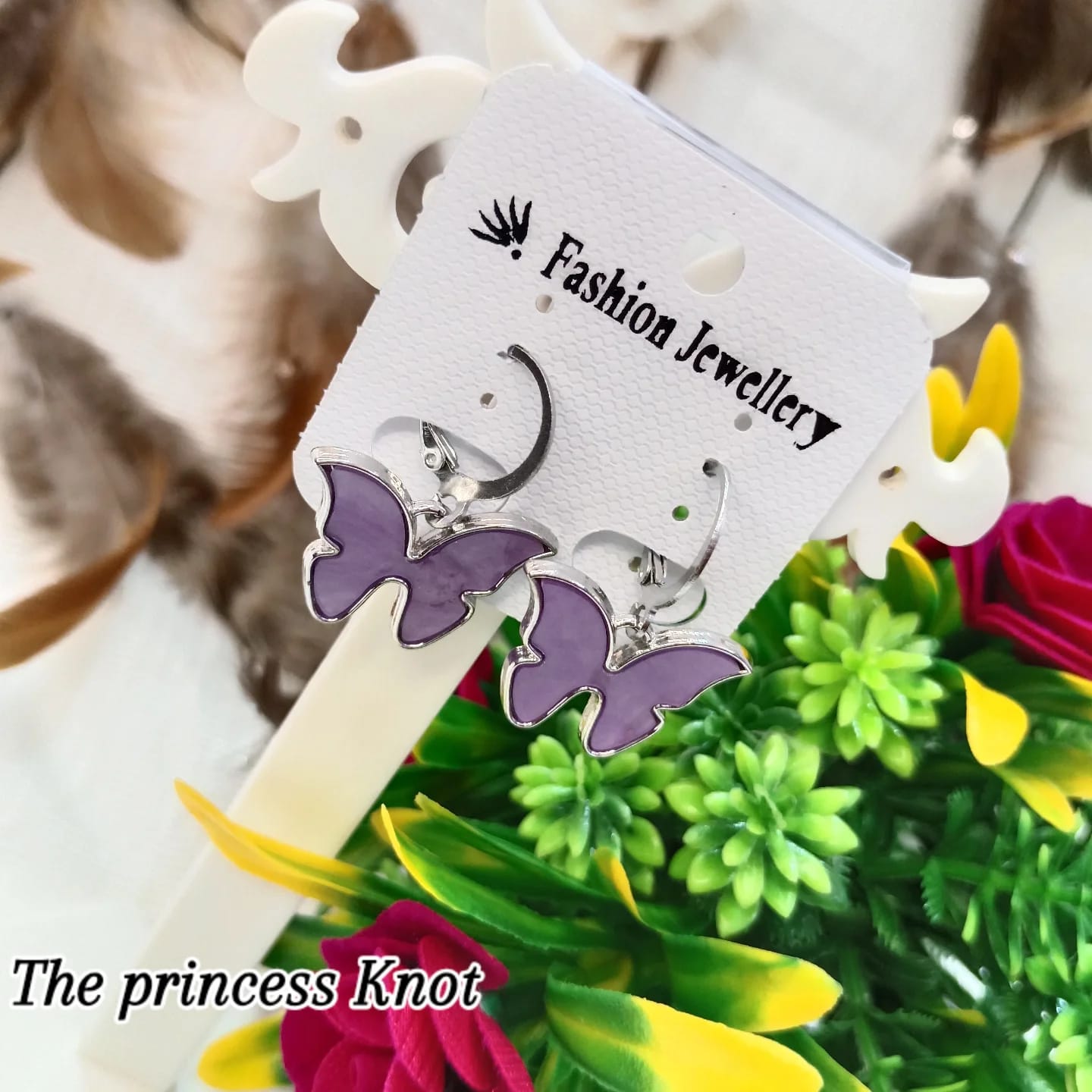 Colorful Butterfly Hoop Earrings