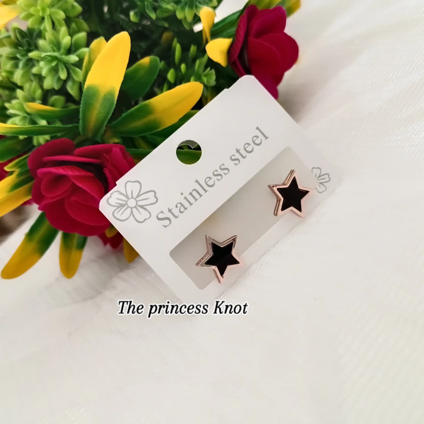 Star-shaped Stainless Steel Earrings
