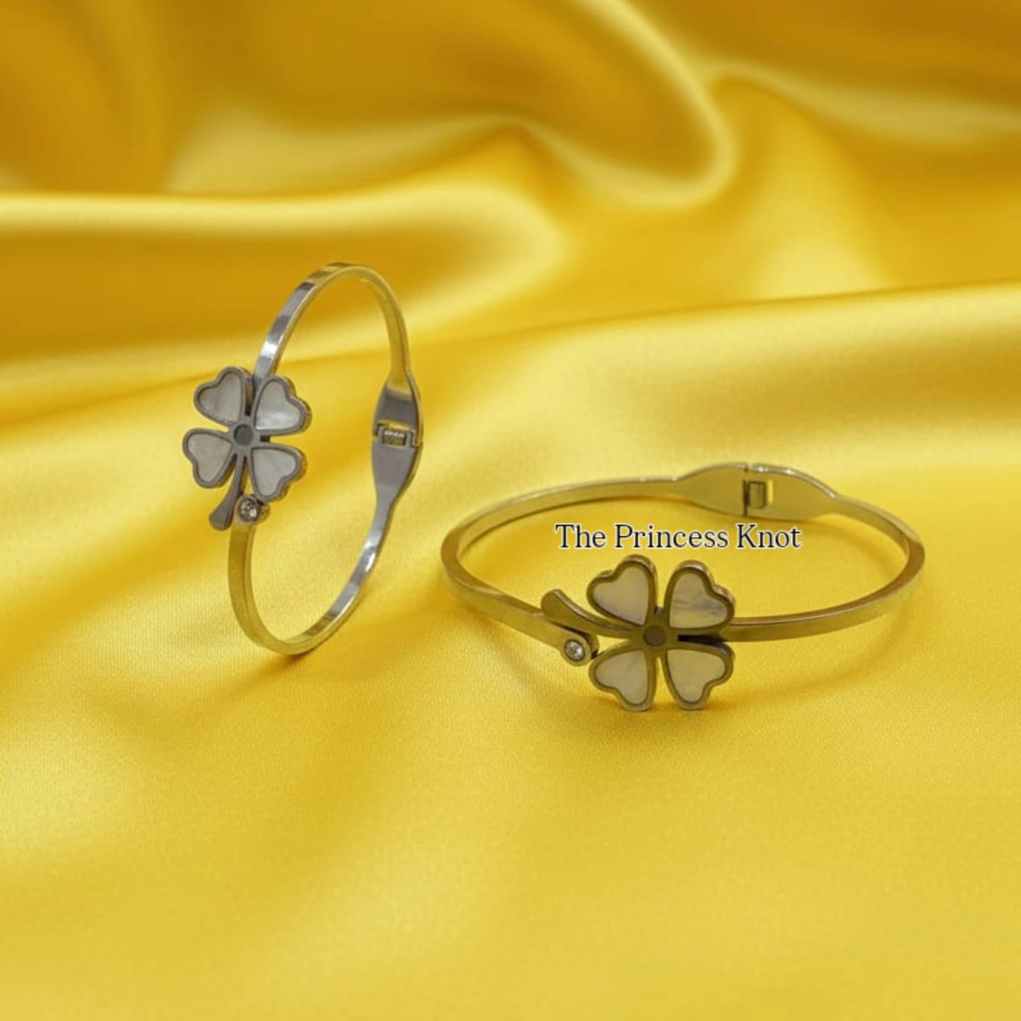 Gold-Plated Clover Bracelets