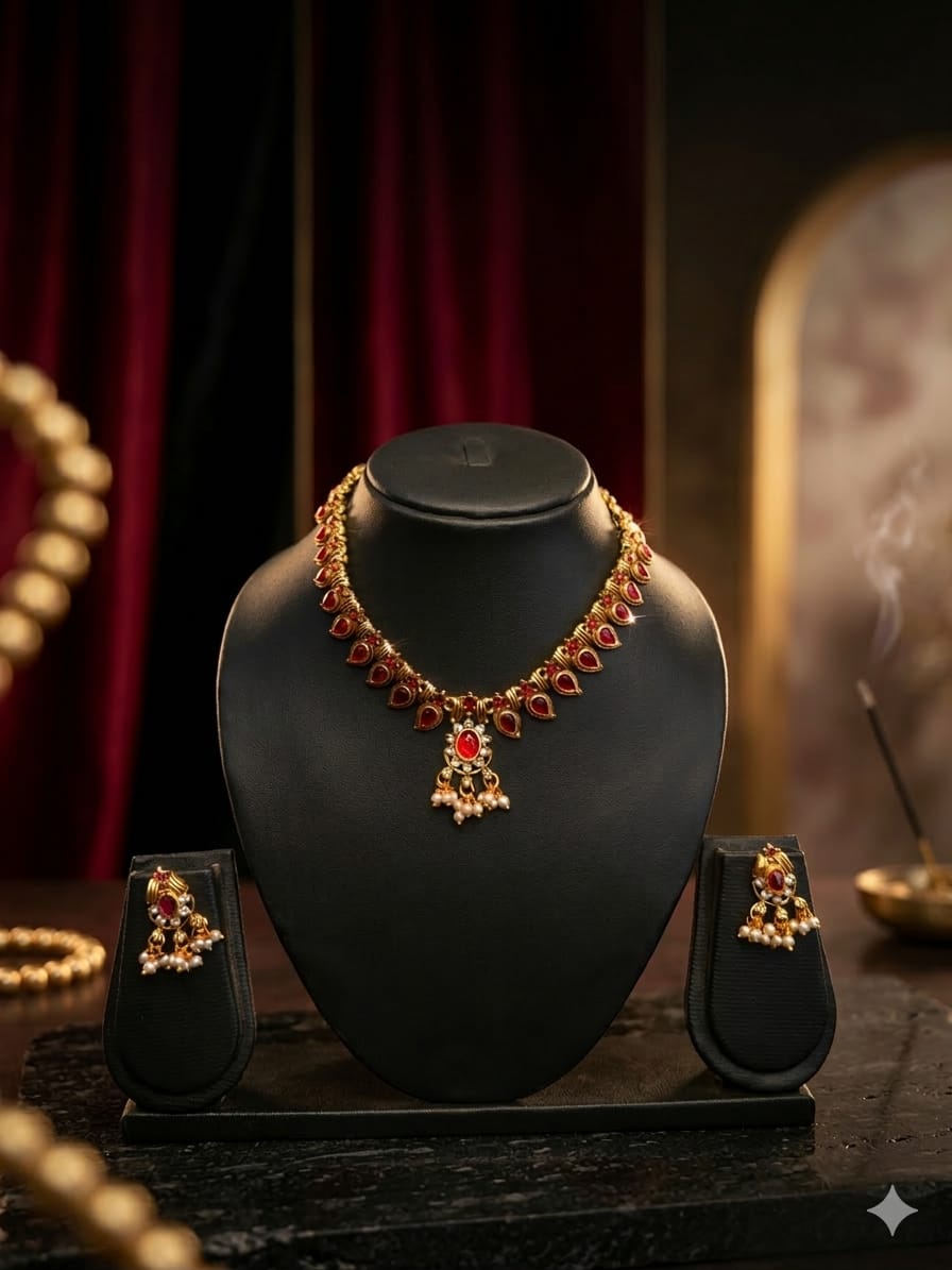 Traditional Gold-Plated Necklace Set