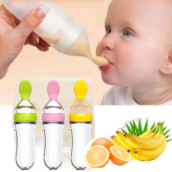 Silicone Bottle Feeding Baby Spoon Feeder