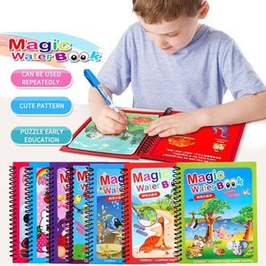 (1 Pcs) Magic Water Book Painting Drawing Coloring Board Book Doodle & Magic Water Pen(random Book )