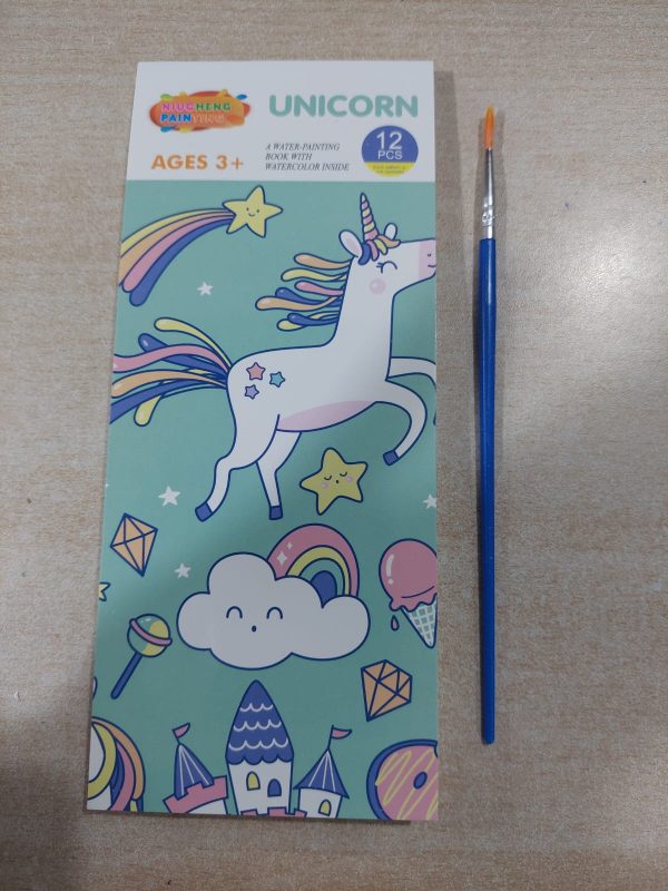 Water colour Painting Notepad For Kids | Water Painting Book With Water Colour With Painting Brush (random Book)