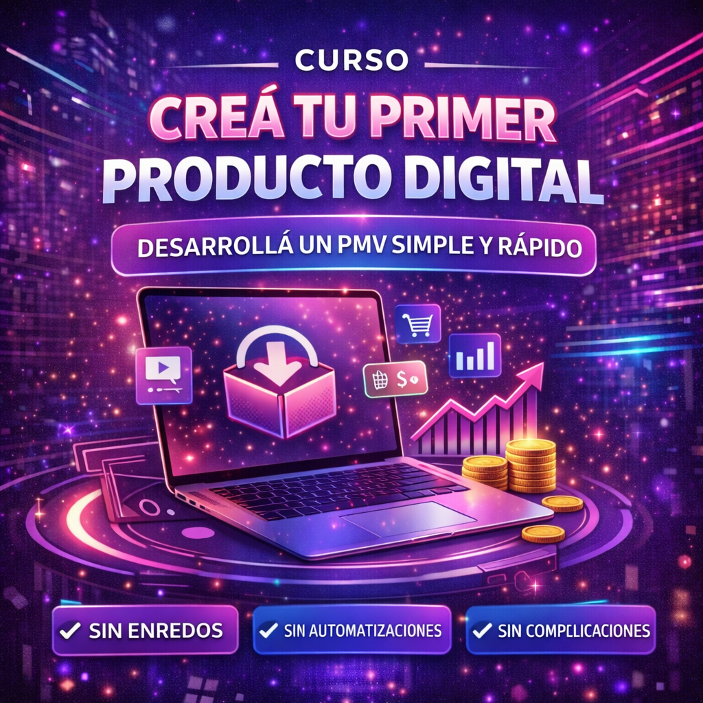 Creá tu primer pCreá tu Primer Producto Digital (PMV) — Simple, sin enredos y paso a pasoroducto digital