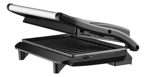 Sanduicheira e grill antiaderente 1000W inox Mondial