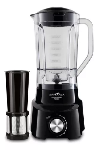 Liquidificador Diamante 2,65 L Com 4 Lâminas 900W de Potência Cor Preto Britânia 110V