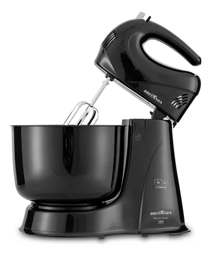 Batedeira Britânia Maxx Perola 2 Elétrica De Mão Portátil Com 2 Tijelas Para Bolo Cor Preto Frequência 60hz 110v