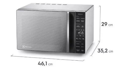 Micro-ondas ME23S 23L Efficient Com Descongelamento Assistido Cor Inox Electrolux 220V/127V