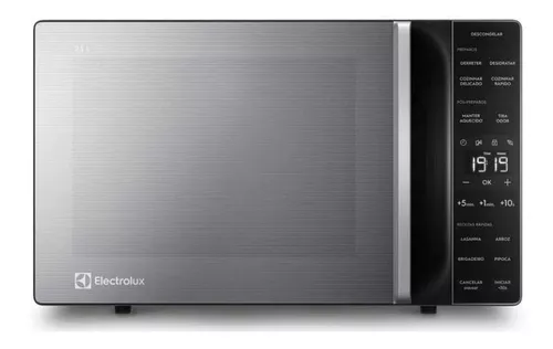 Micro-ondas ME23S 23L Efficient Com Descongelamento Assistido Cor Inox Electrolux 220V/127V