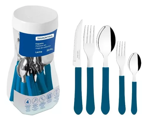 Conjunto de talheres Tramontina 23198718 Leme azul - 20