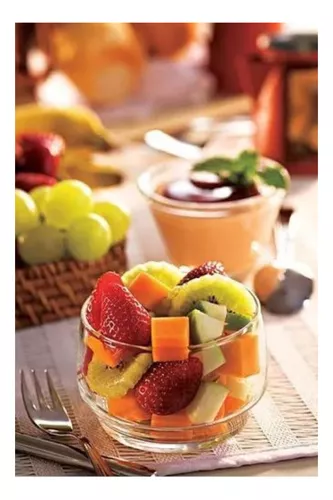 Jogo De Tigelas Sobremesa Salada de frutas Sorvete doces 310 ML - Kit 6 Unidades