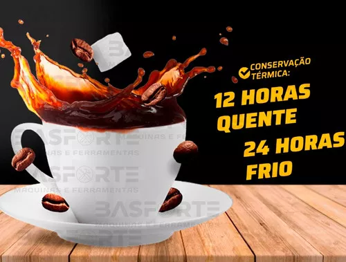 Garrafa Térmica Pressão 1,8 L Café Chá Agua Quente E Fria