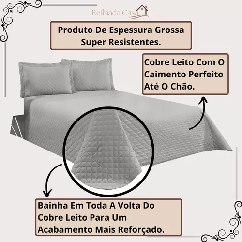 Kit Cobre Leito Veneza Casal Padrão Cama Box Varias Cores