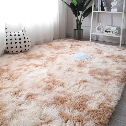 Tapete 2,00x1,50 Peludo Felpudo Sala E Quarto Cores Cor Bege-mesclado Desenho Do Tecido Pelo Alto Casa Laura Enxovais Tapete Médio Para Sala
