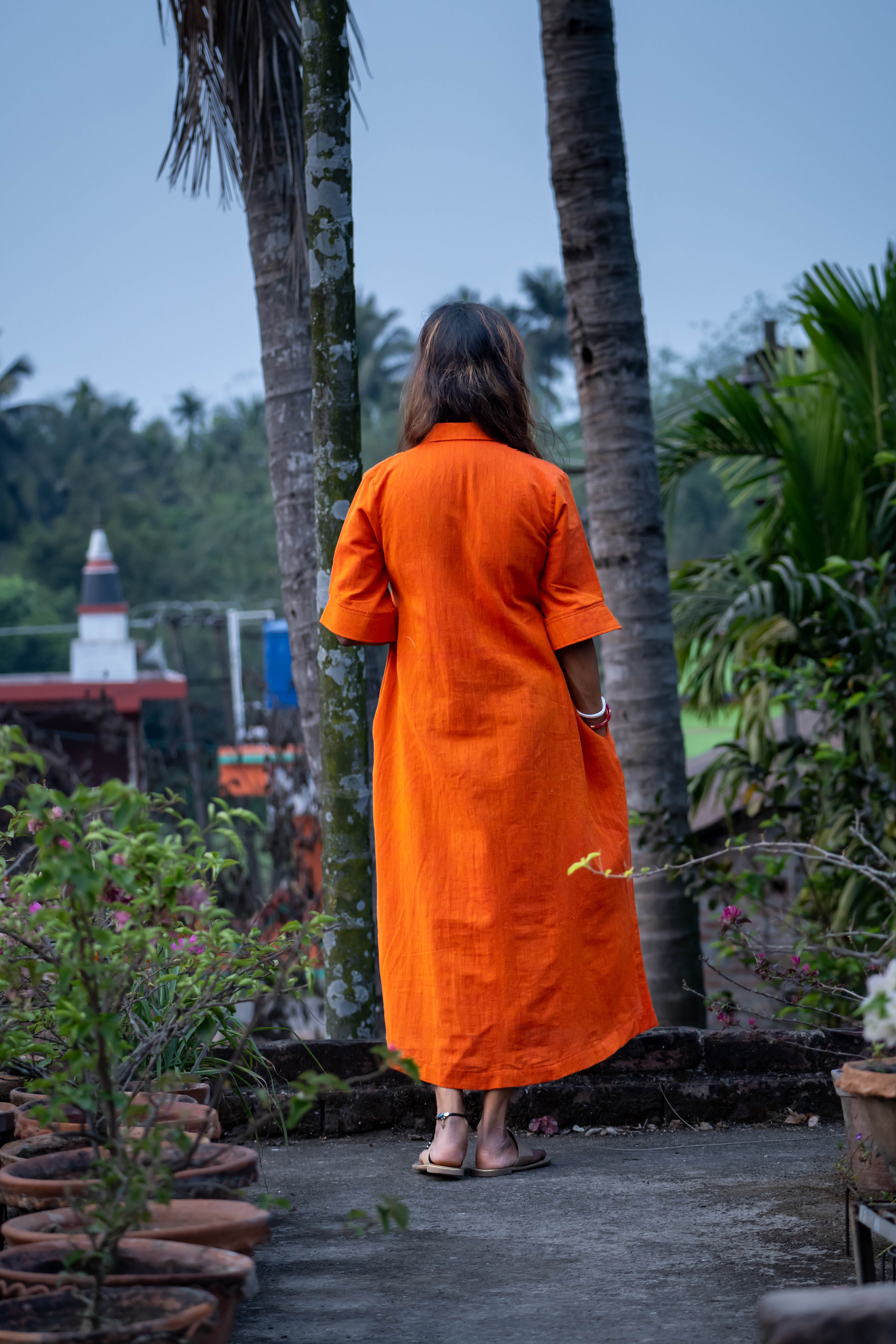 Moonlit Visage Handloom Dress