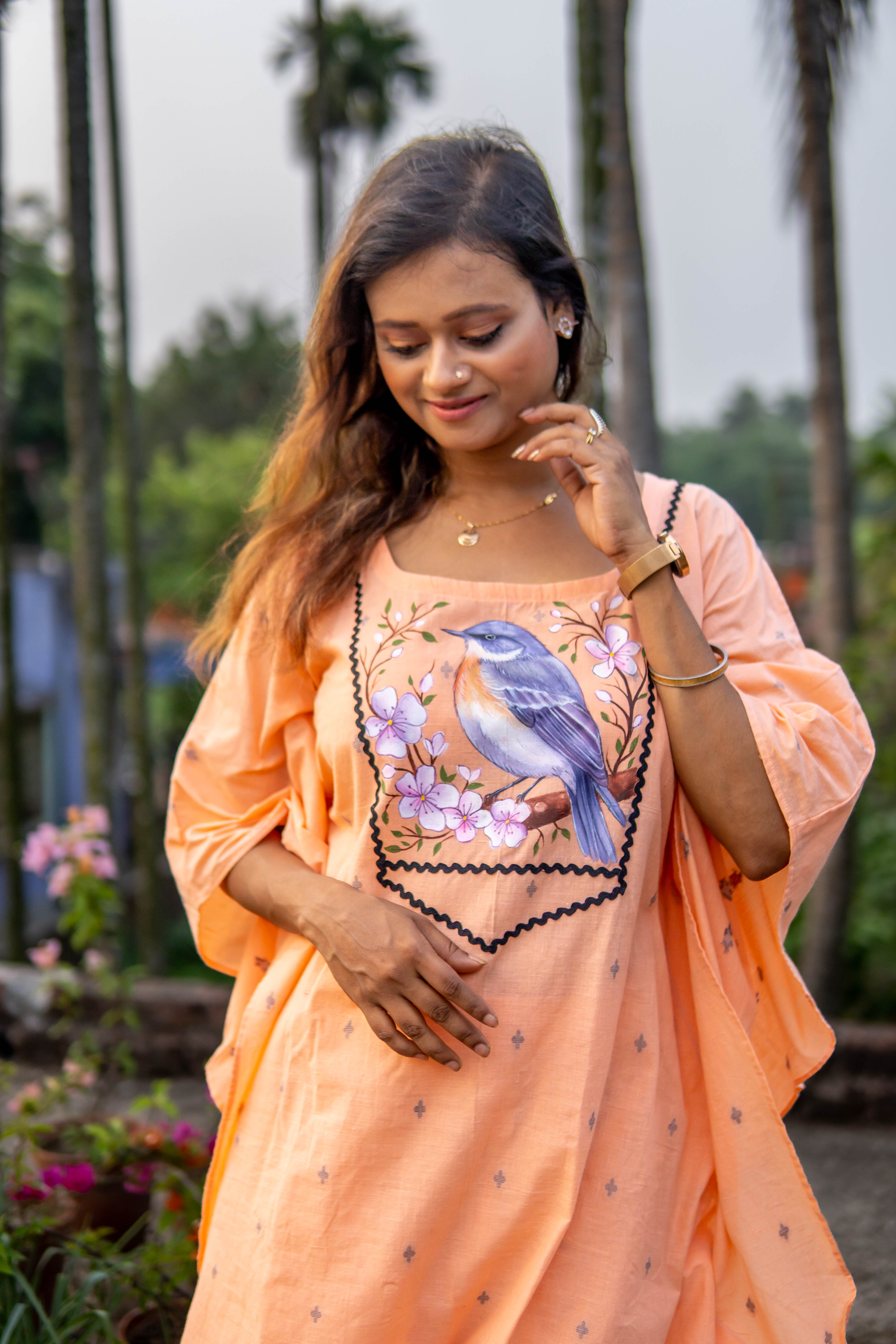 Peach Kaftan Set