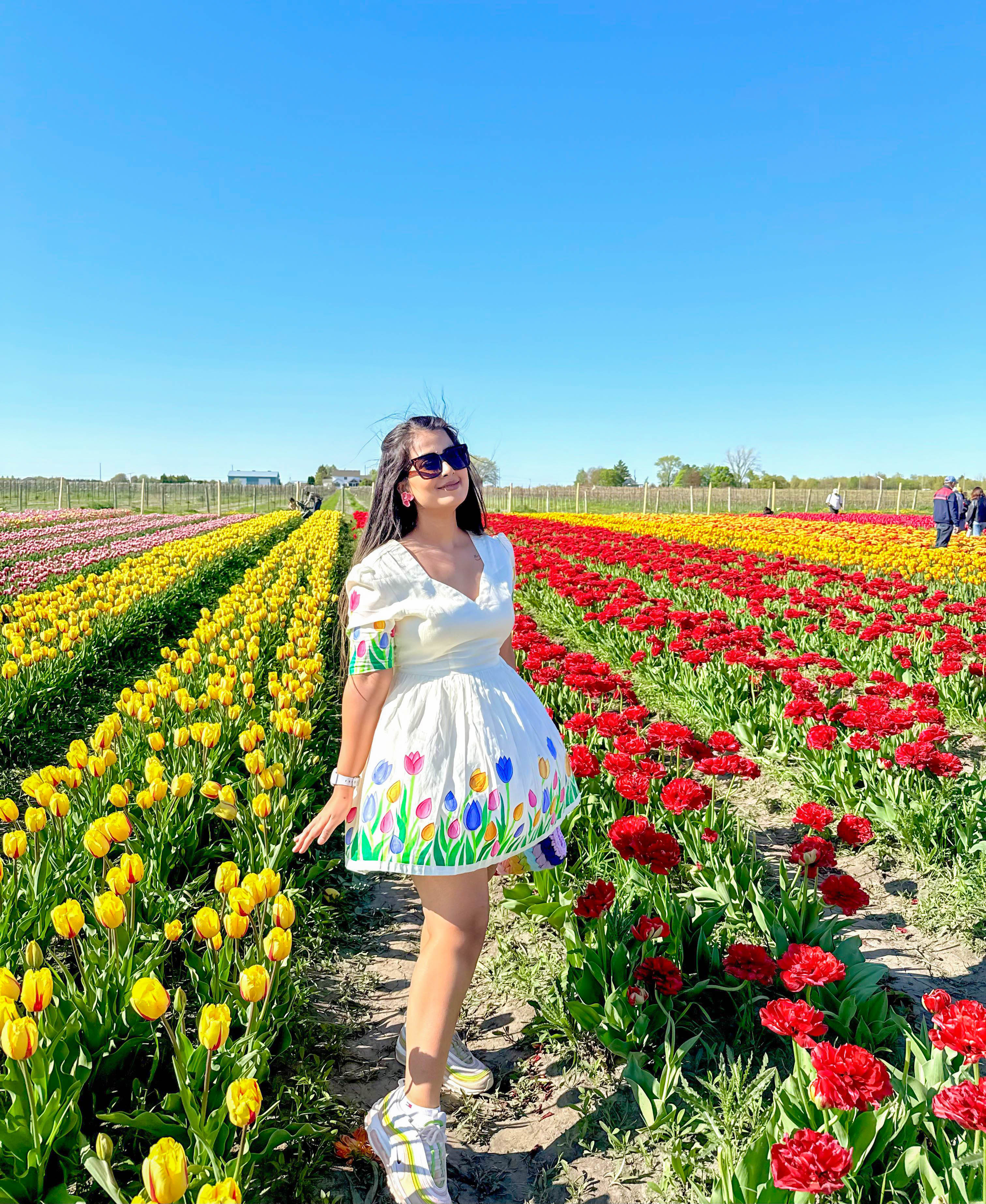 Tulip Painting Summer Dress