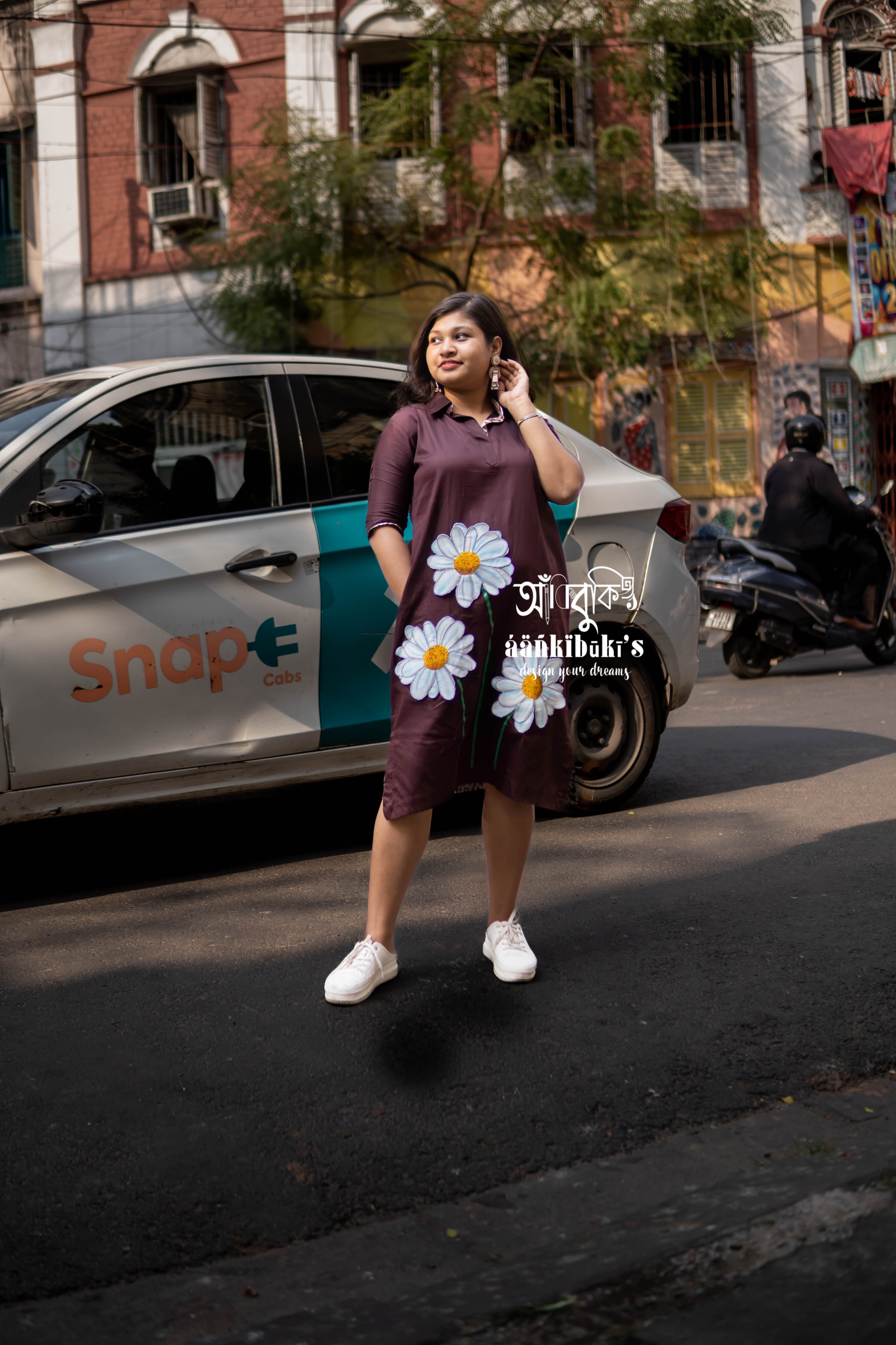 3D painting Chocolate Shirt Dress