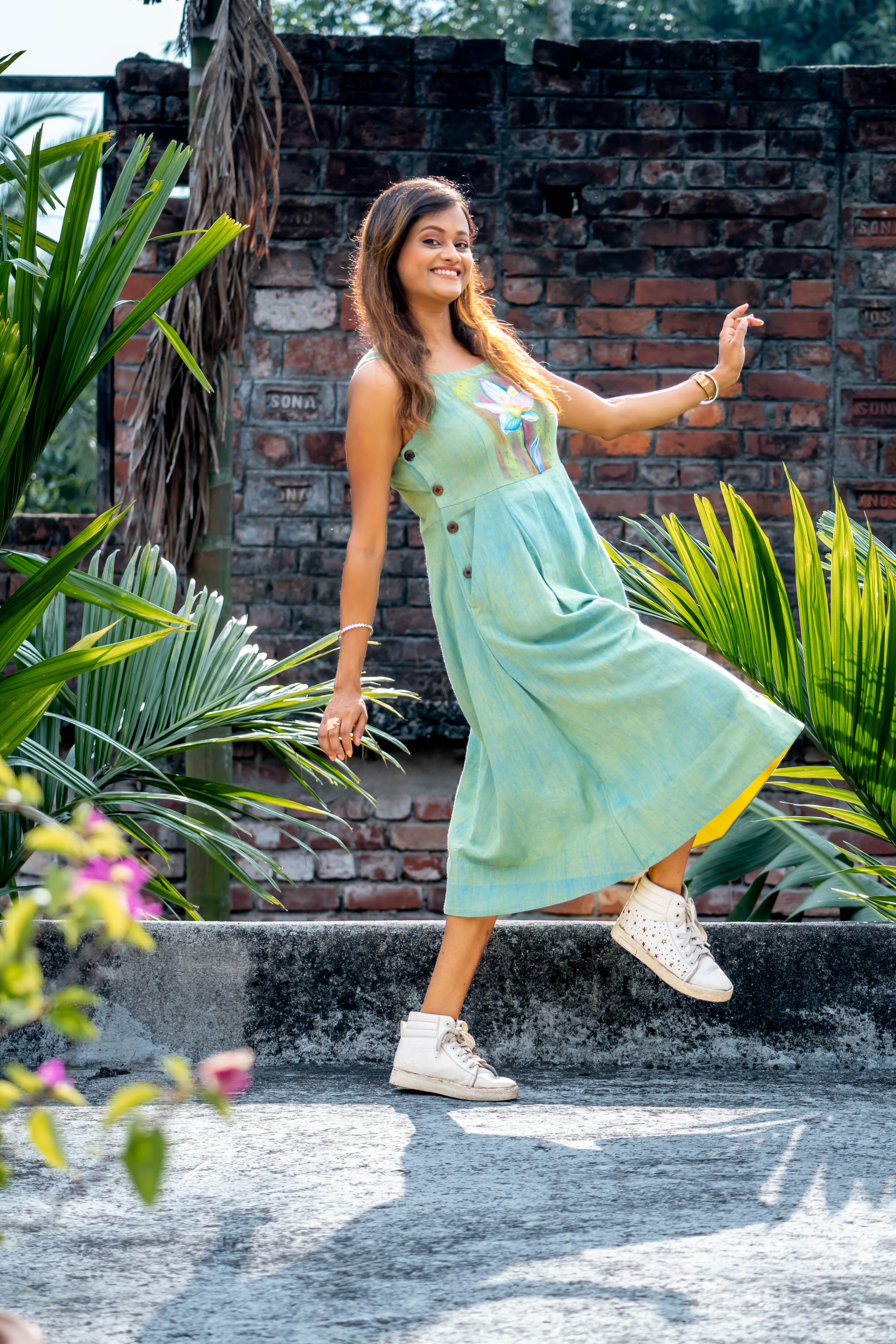 Handloom Flower Dress