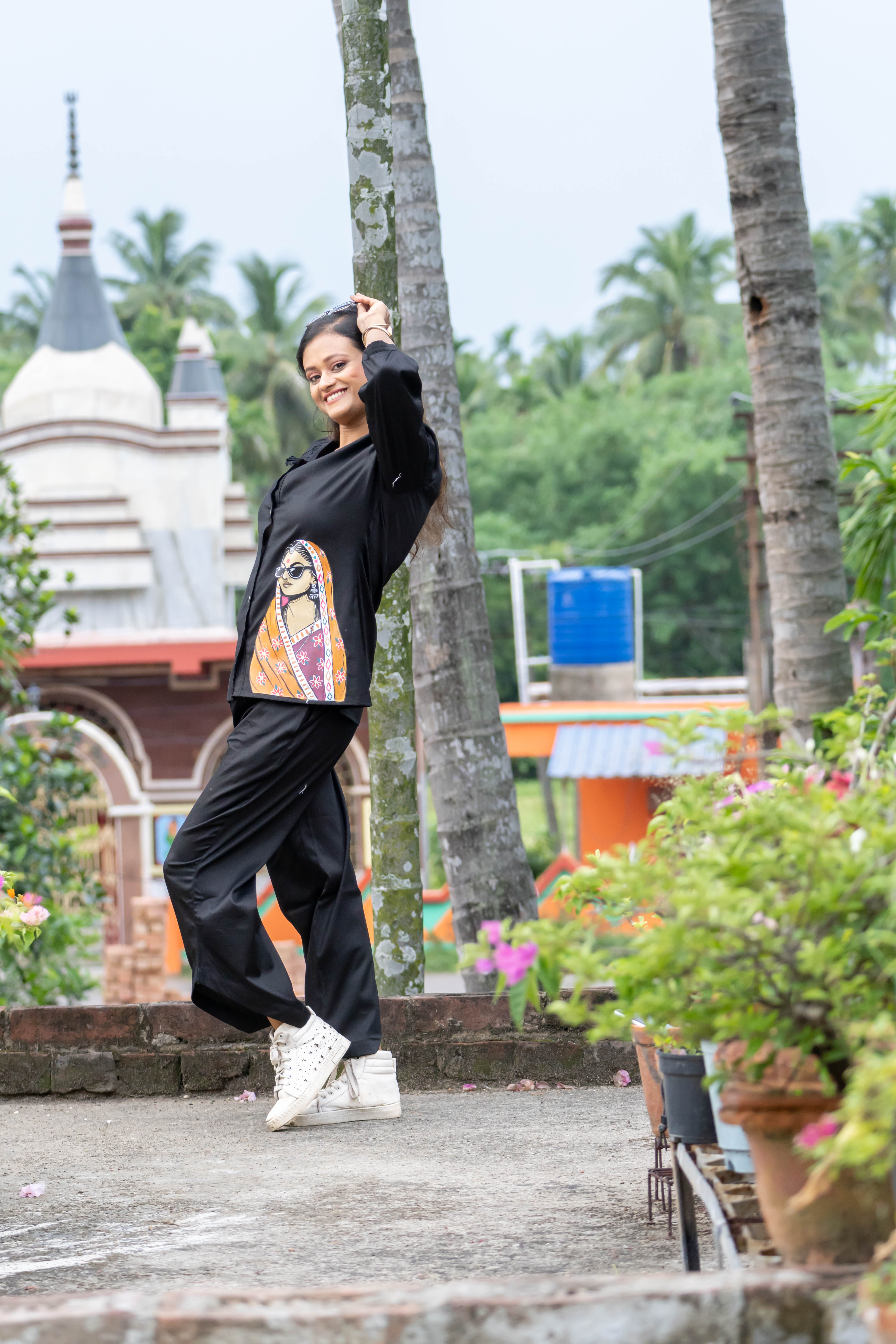 Hand painted shirt coord set