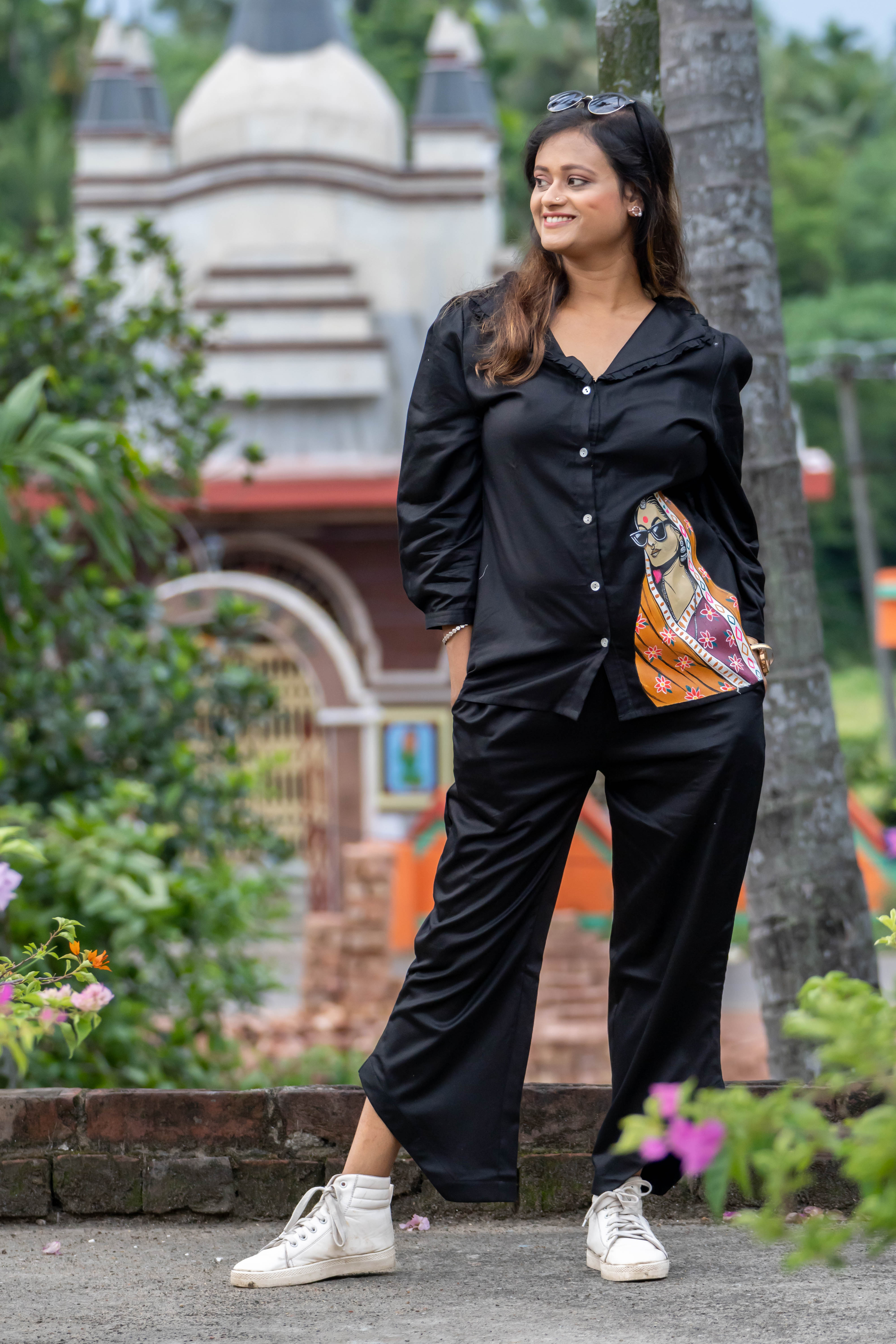 Hand painted shirt coord set