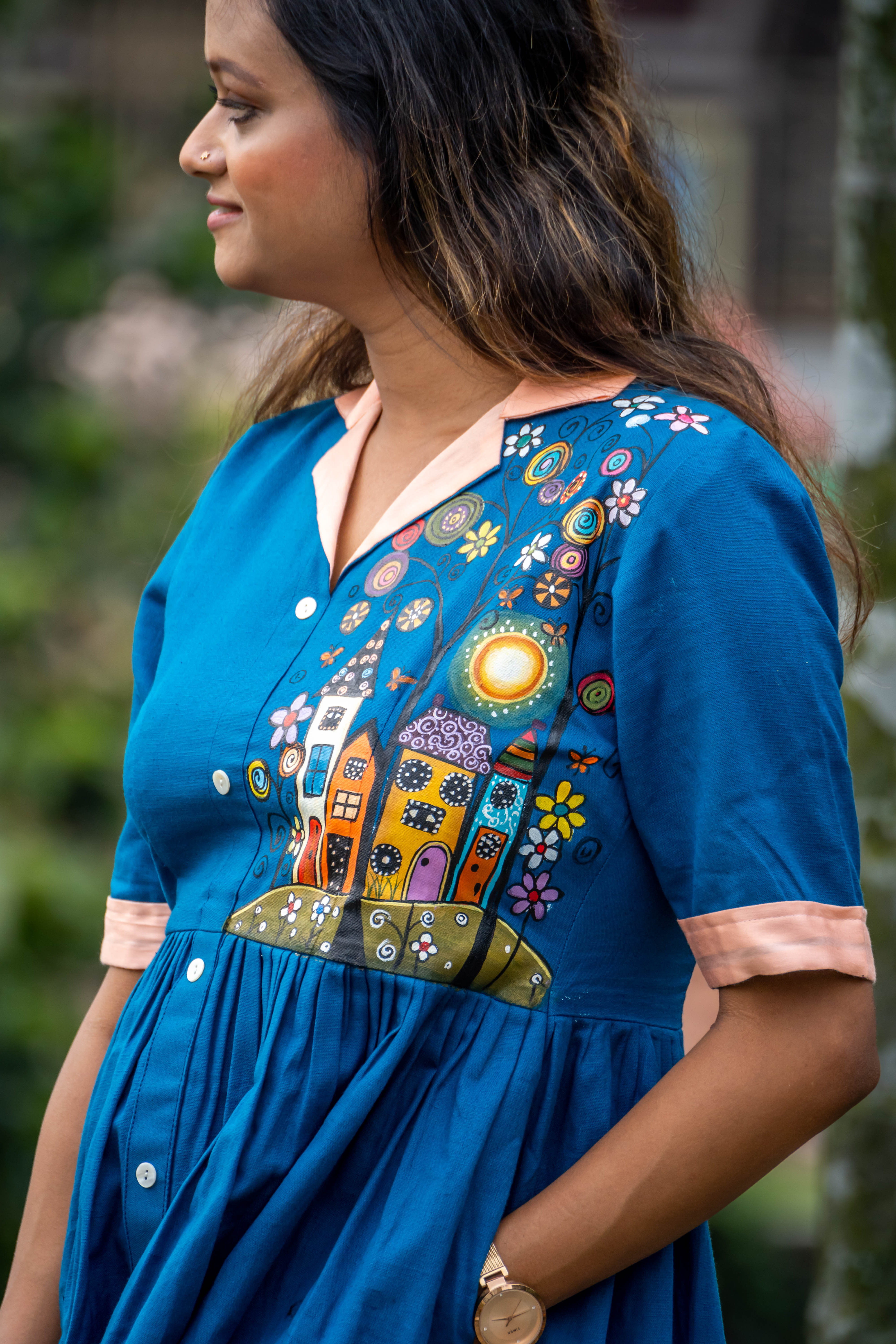 Hand-painted Theme Dress