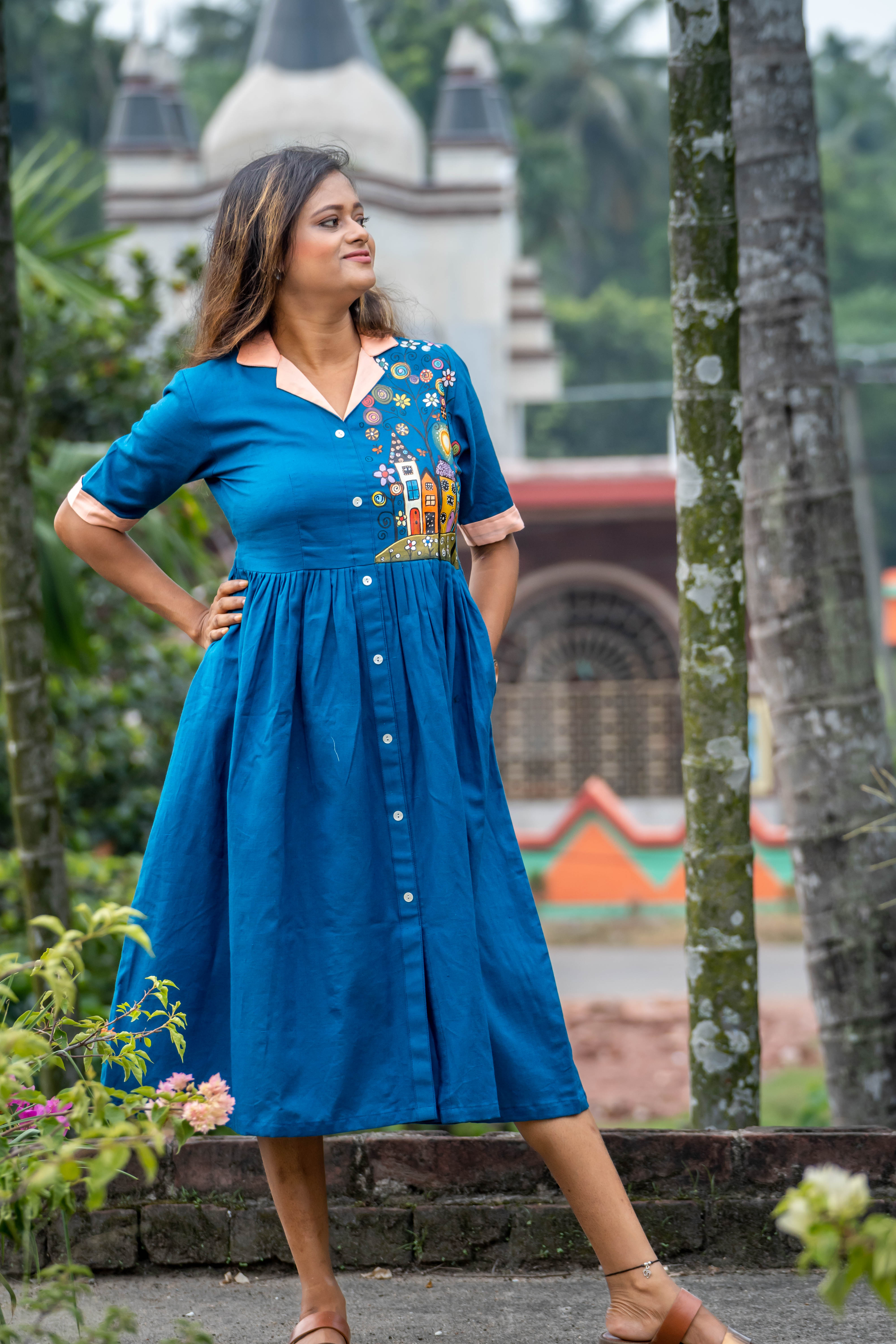 Hand-painted Theme Dress