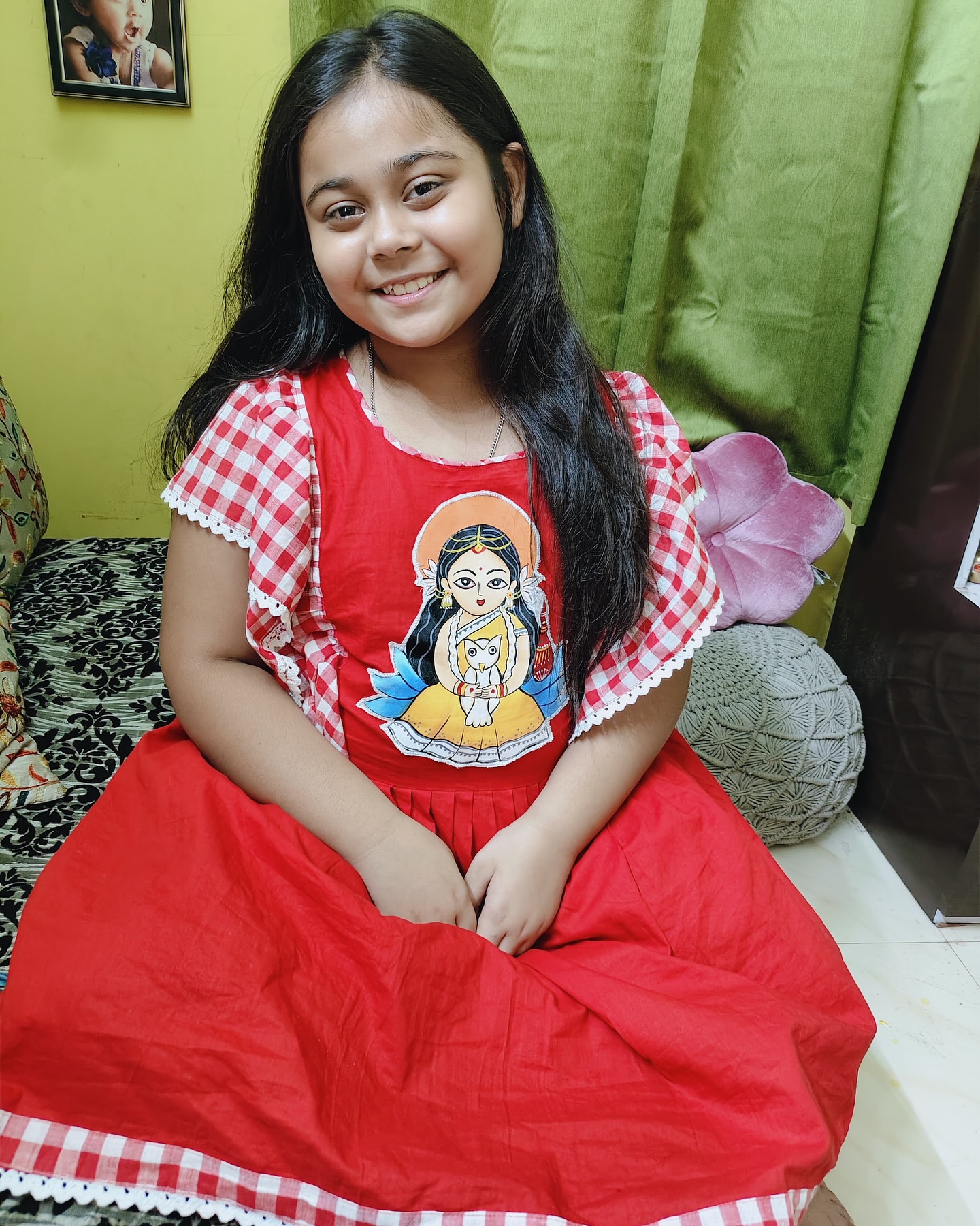 Red Checked Kids' Dress