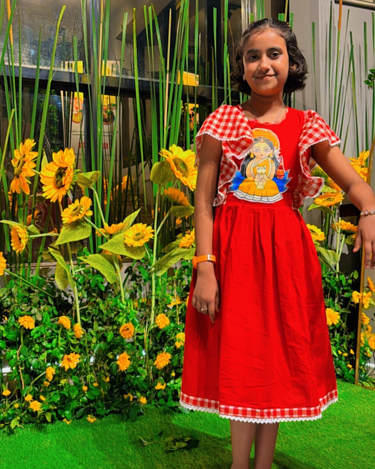 Red Checked Kids' Dress