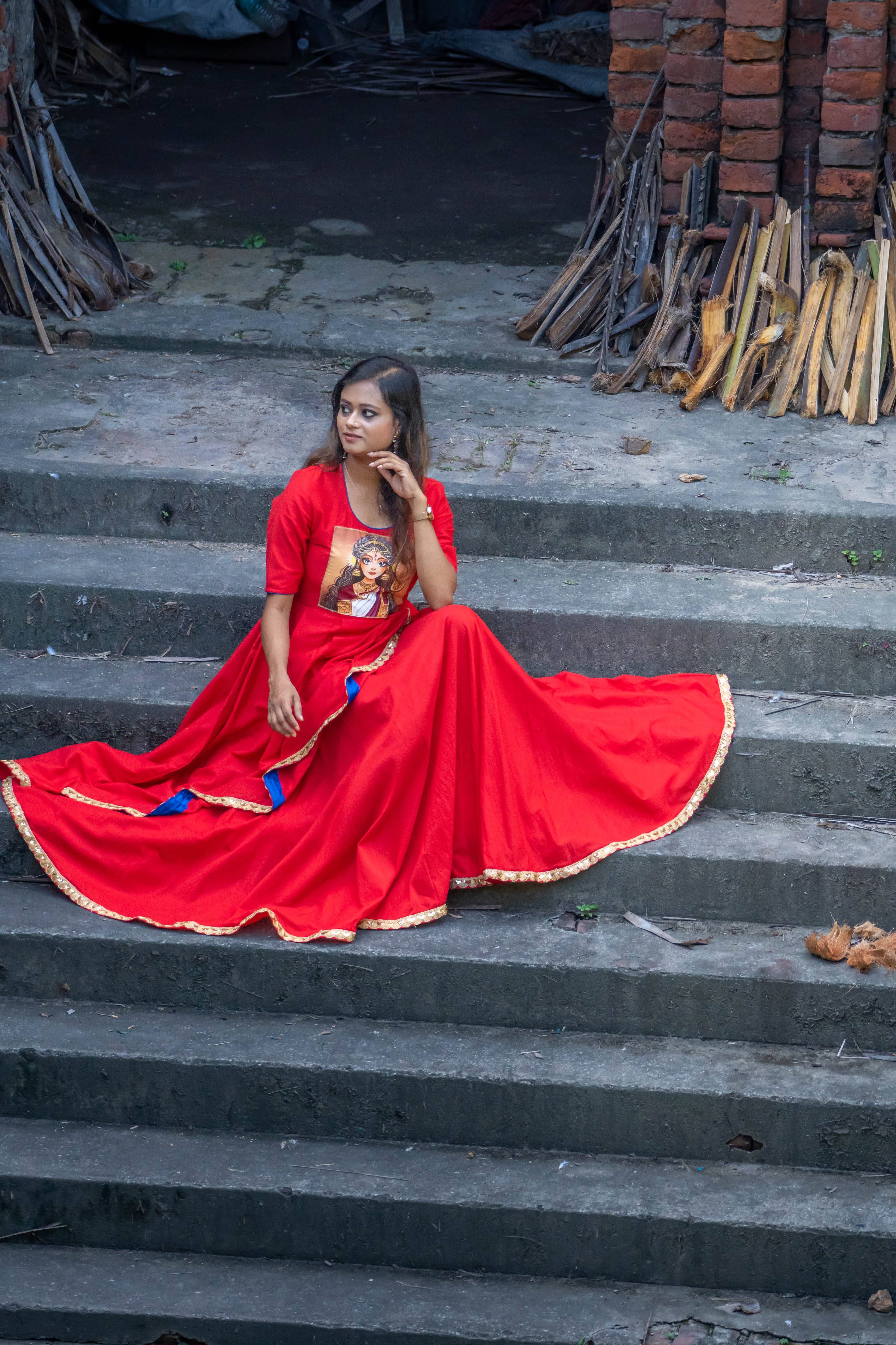 Rajeshwari Red Gown