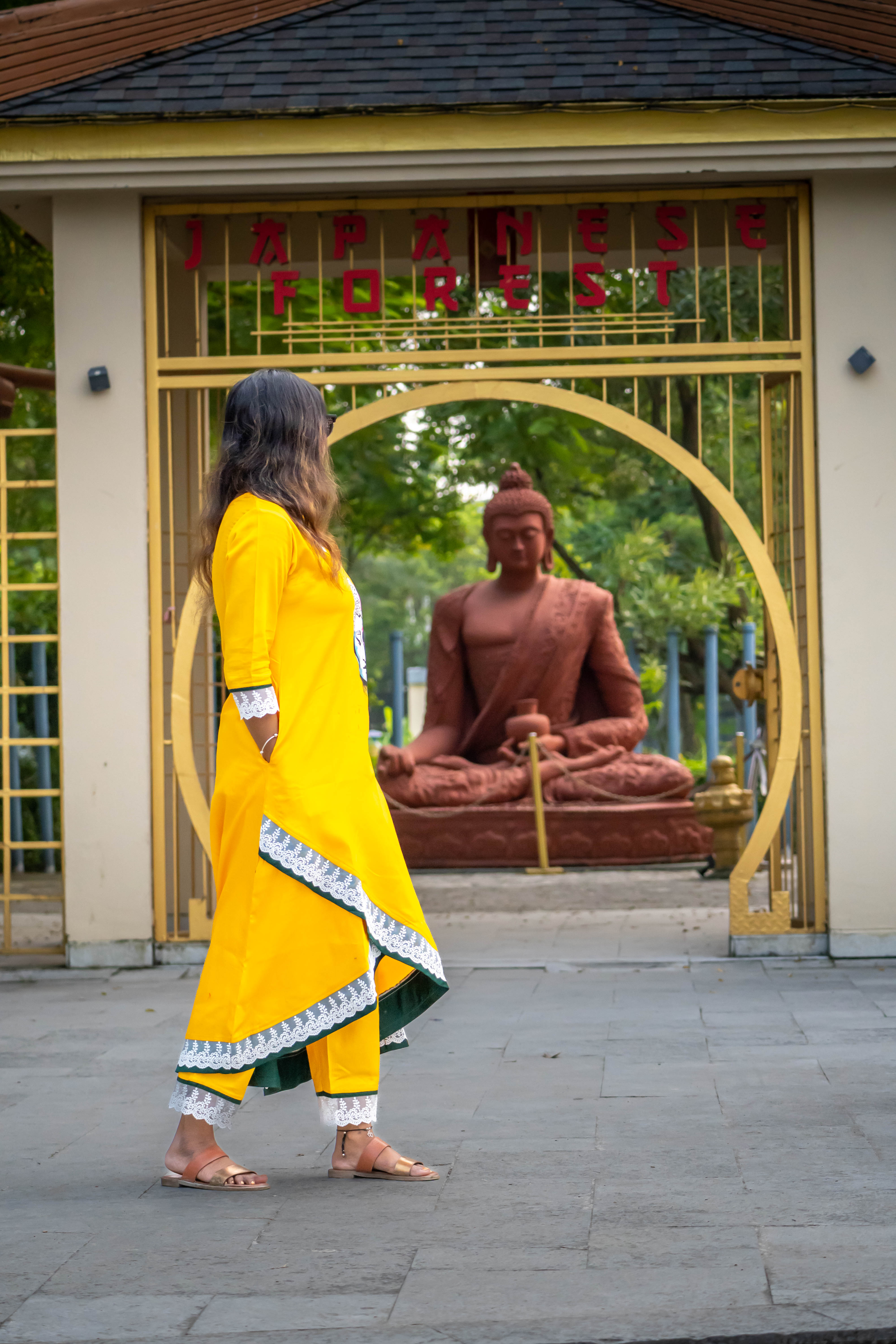 Yellow Buddha Kurta Set