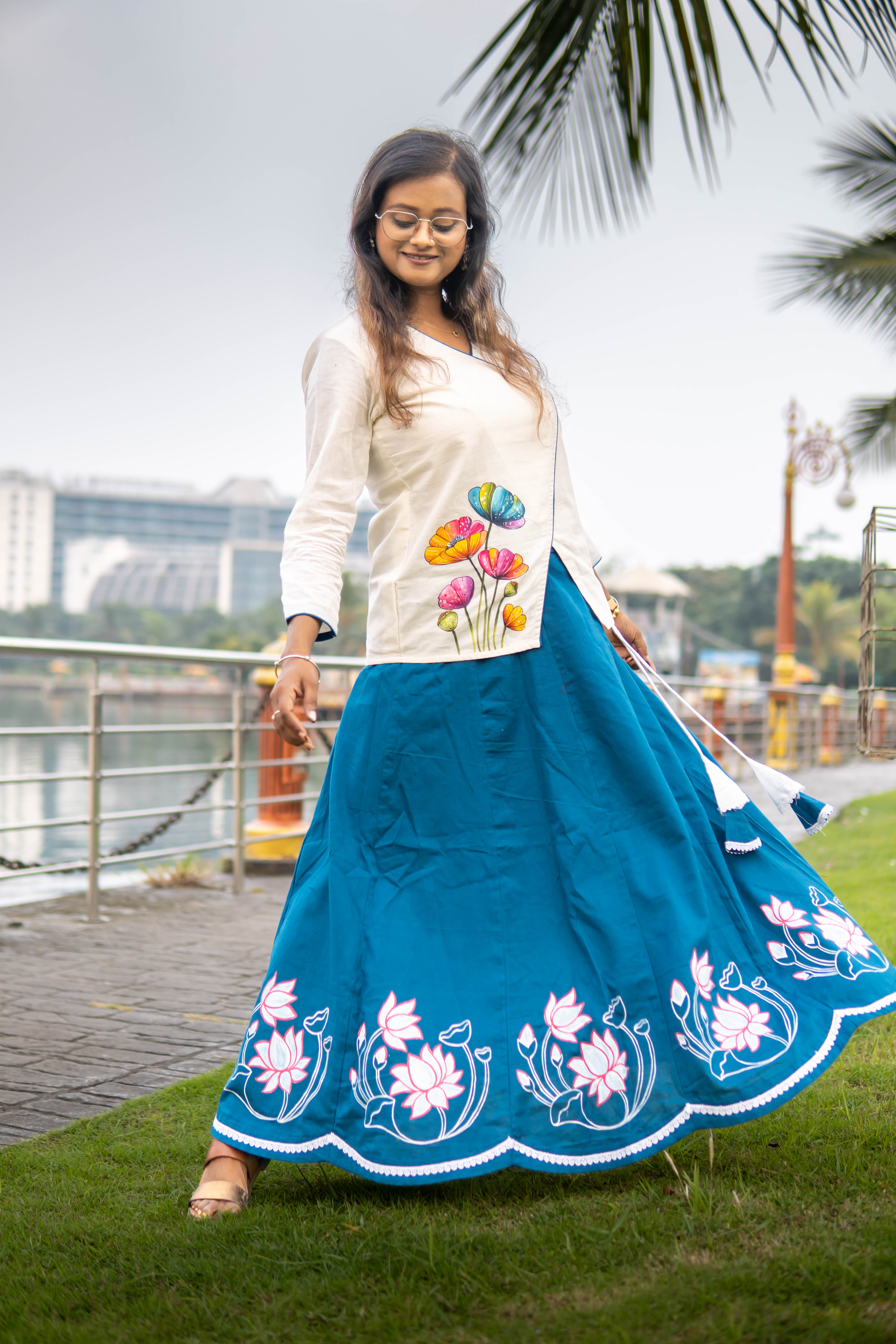 Handcrafted Floral Maxi Skirt