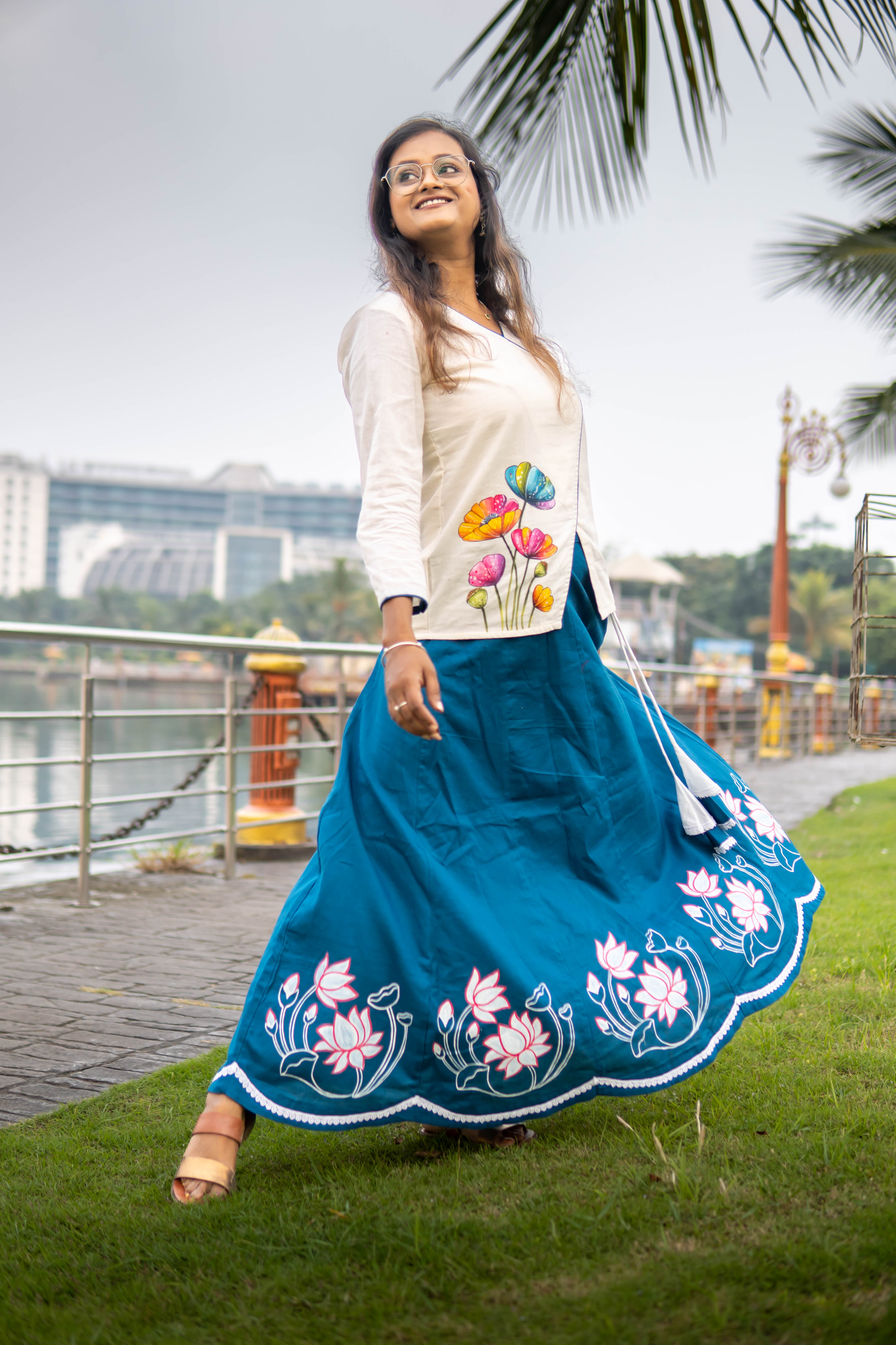 Handcrafted Floral Maxi Skirt