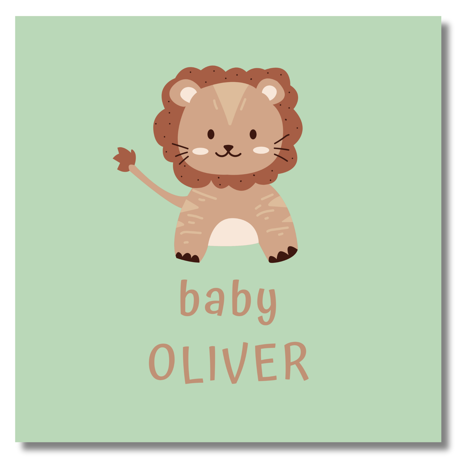 Baby Animal Wall Art - 8 x 8 in