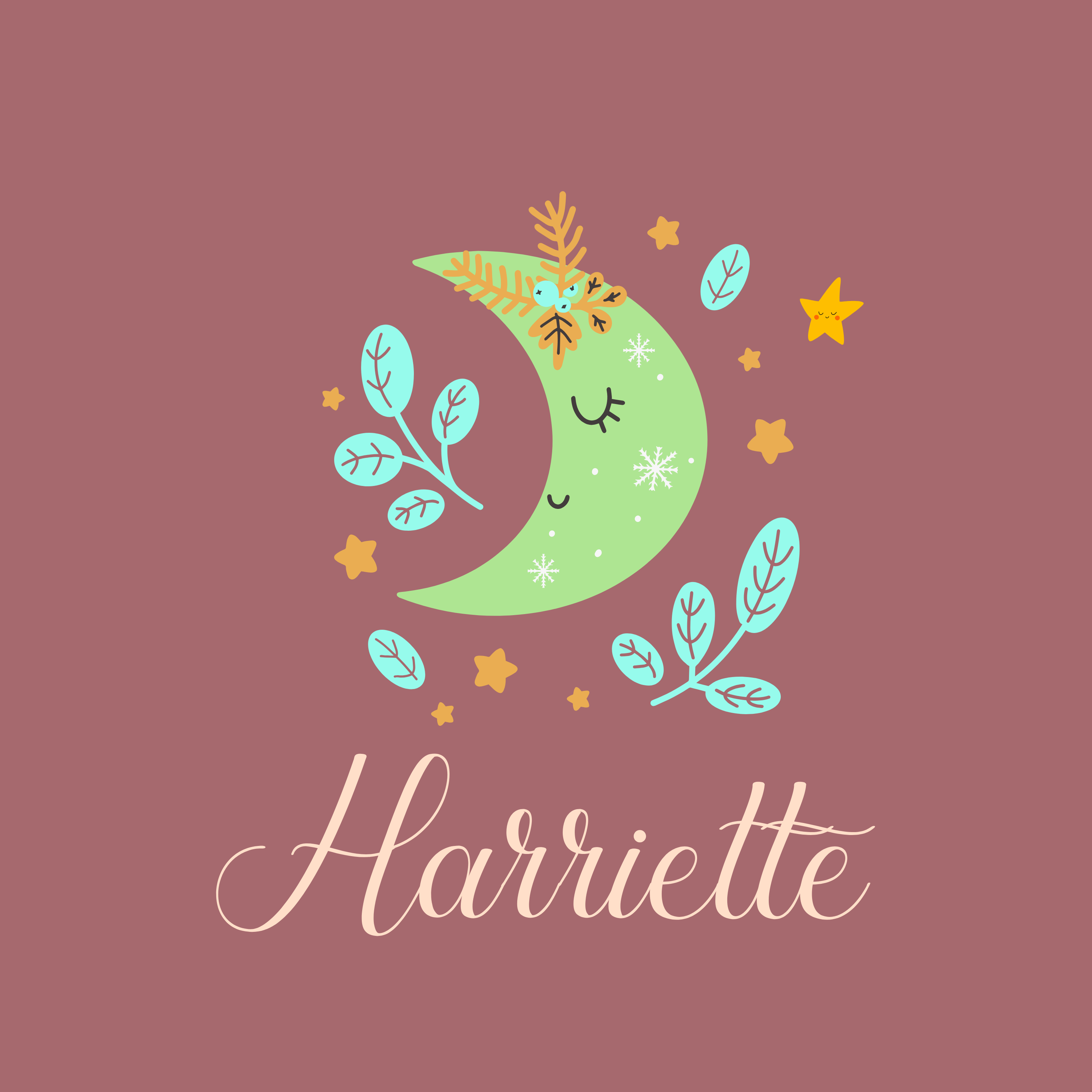 Decorative Moon Art Print