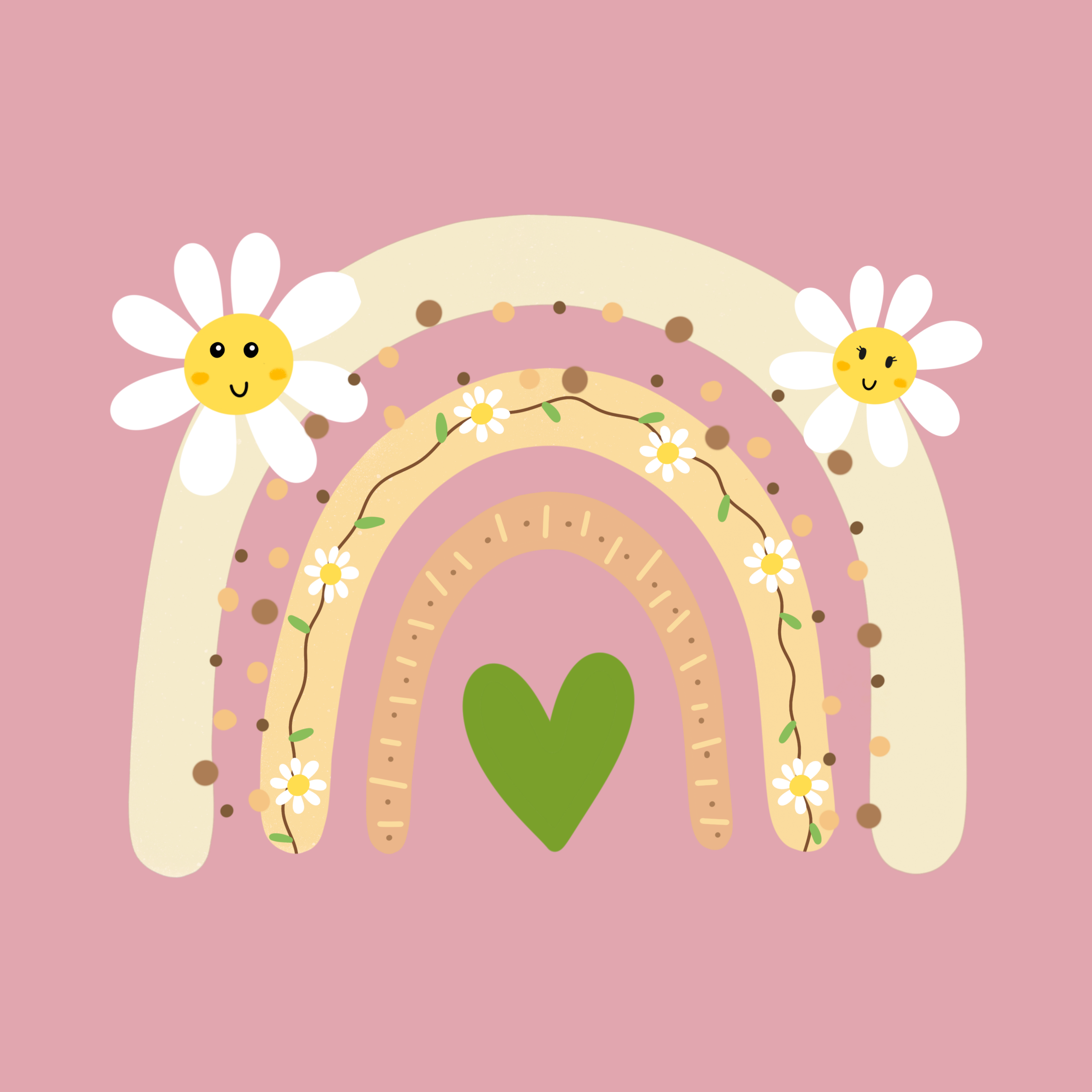 Pink Rainbow Wall Art
