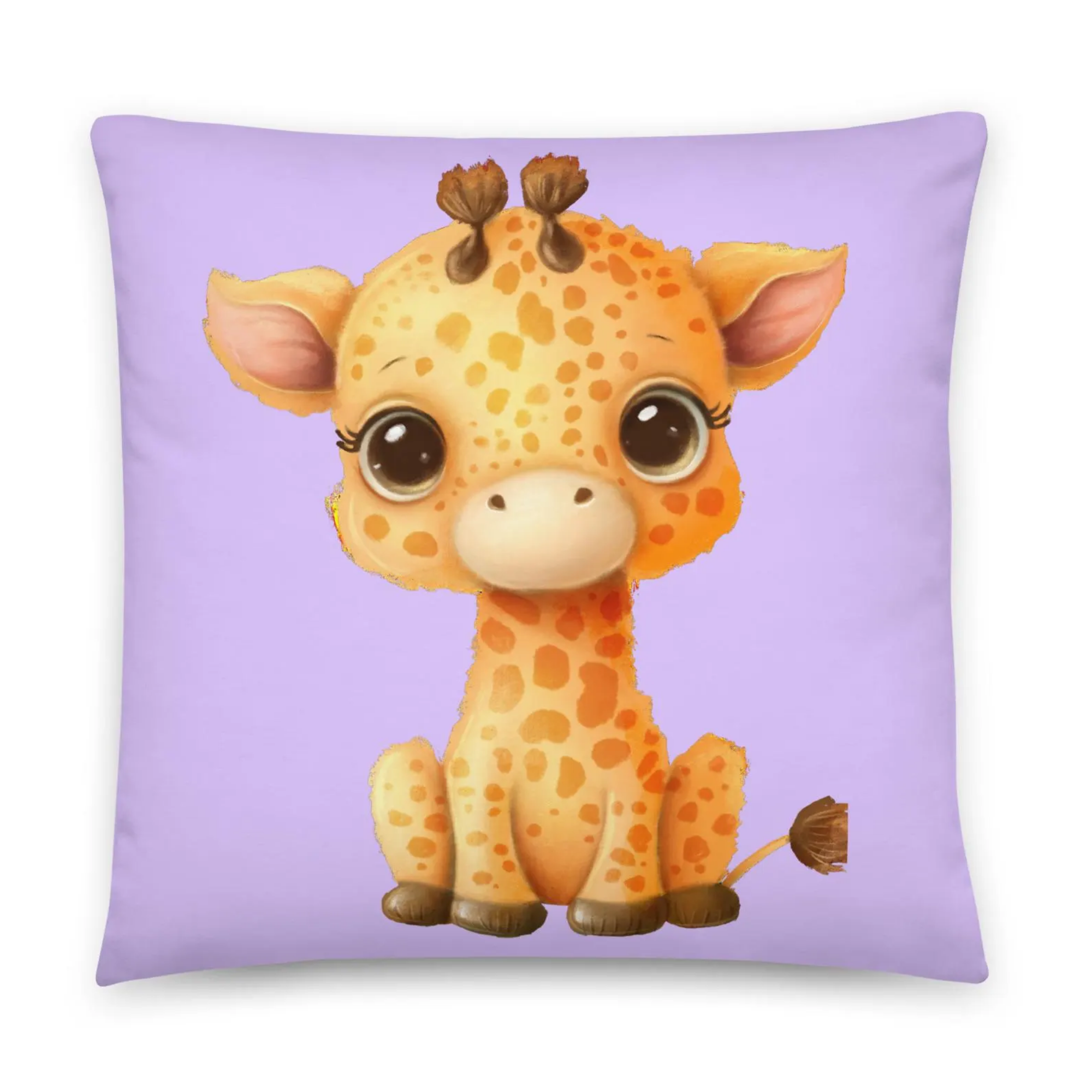 Purple Giraffe Pillow