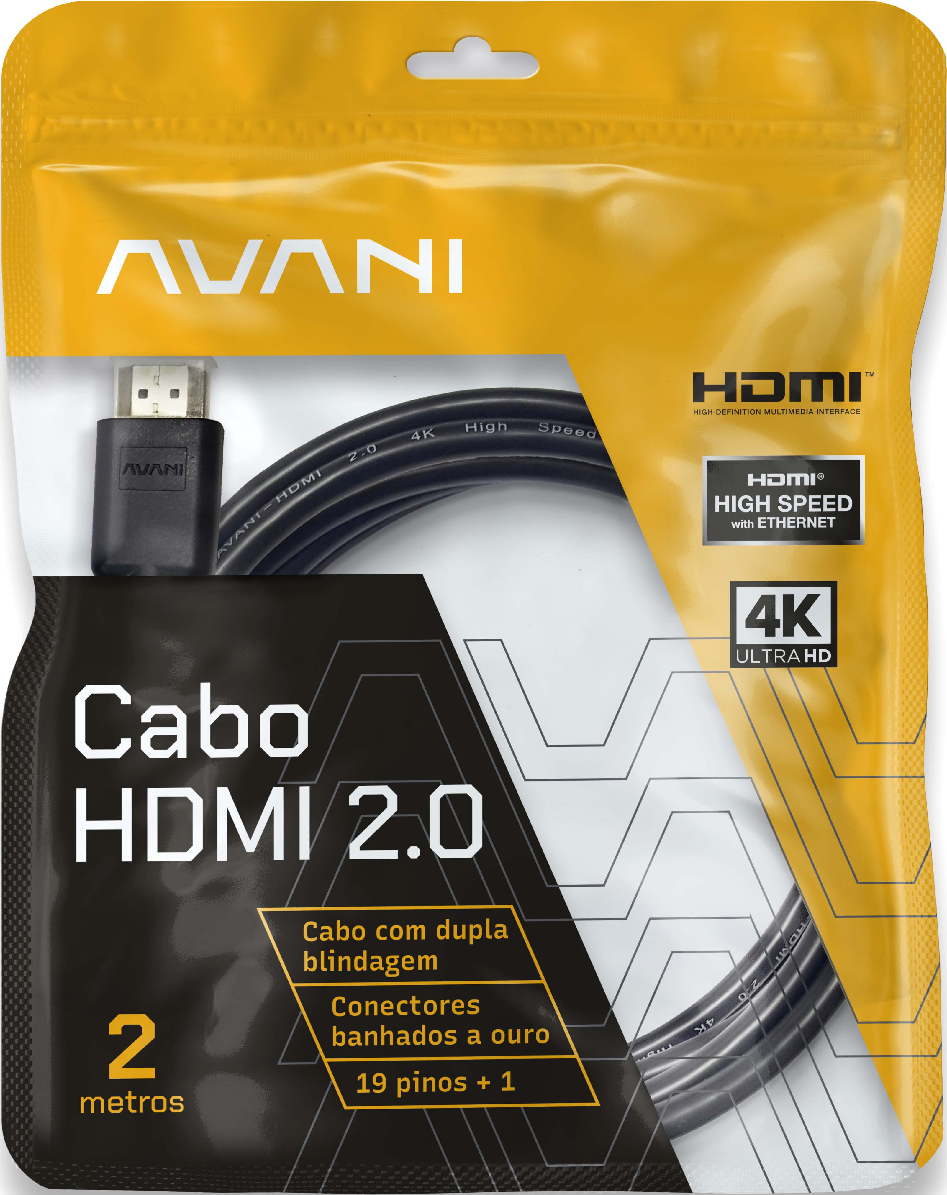 Cabo HDMI 2.0 - 2 Metros
