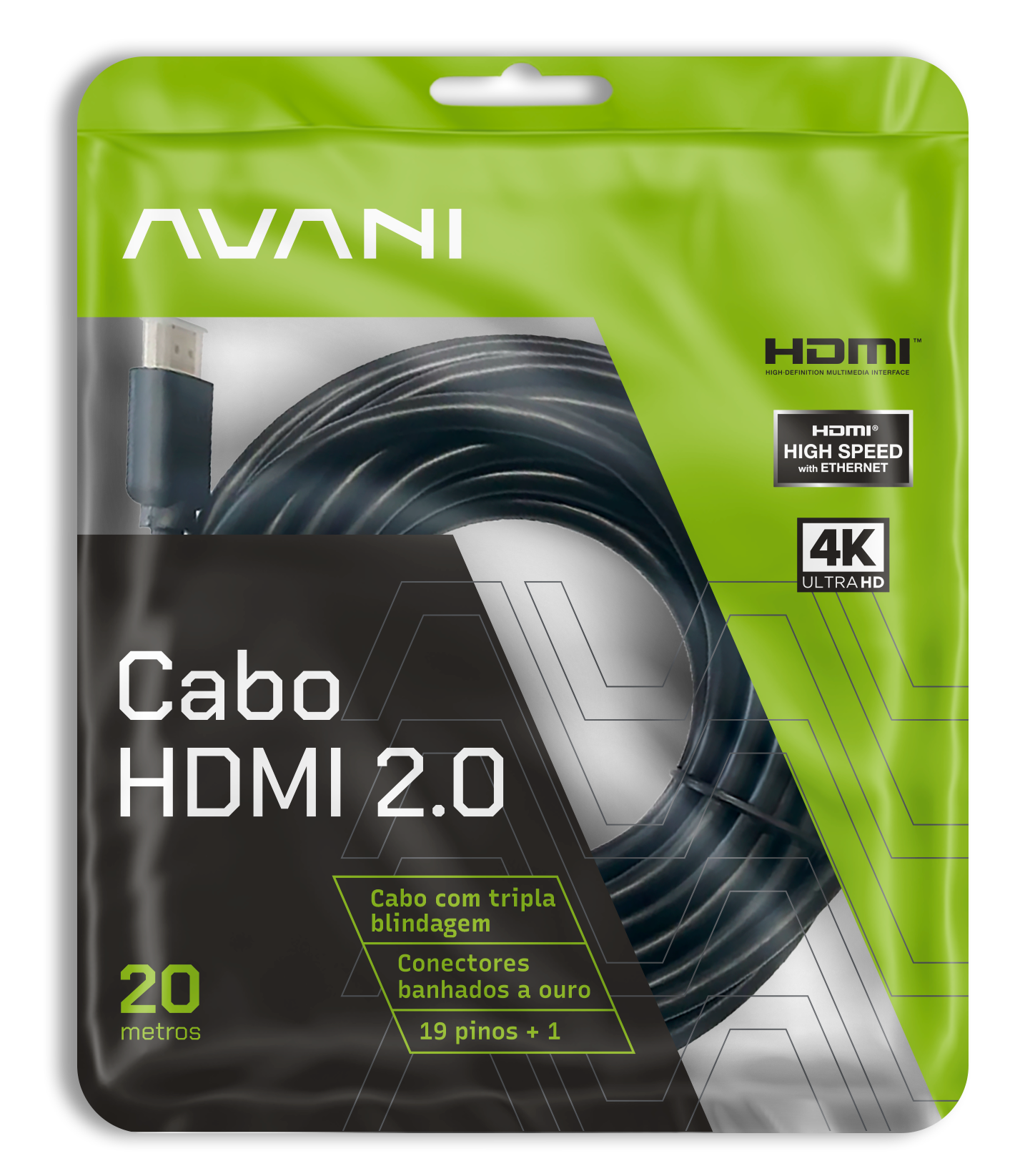 Cabo HDMI 2.0 - 20 Metros
