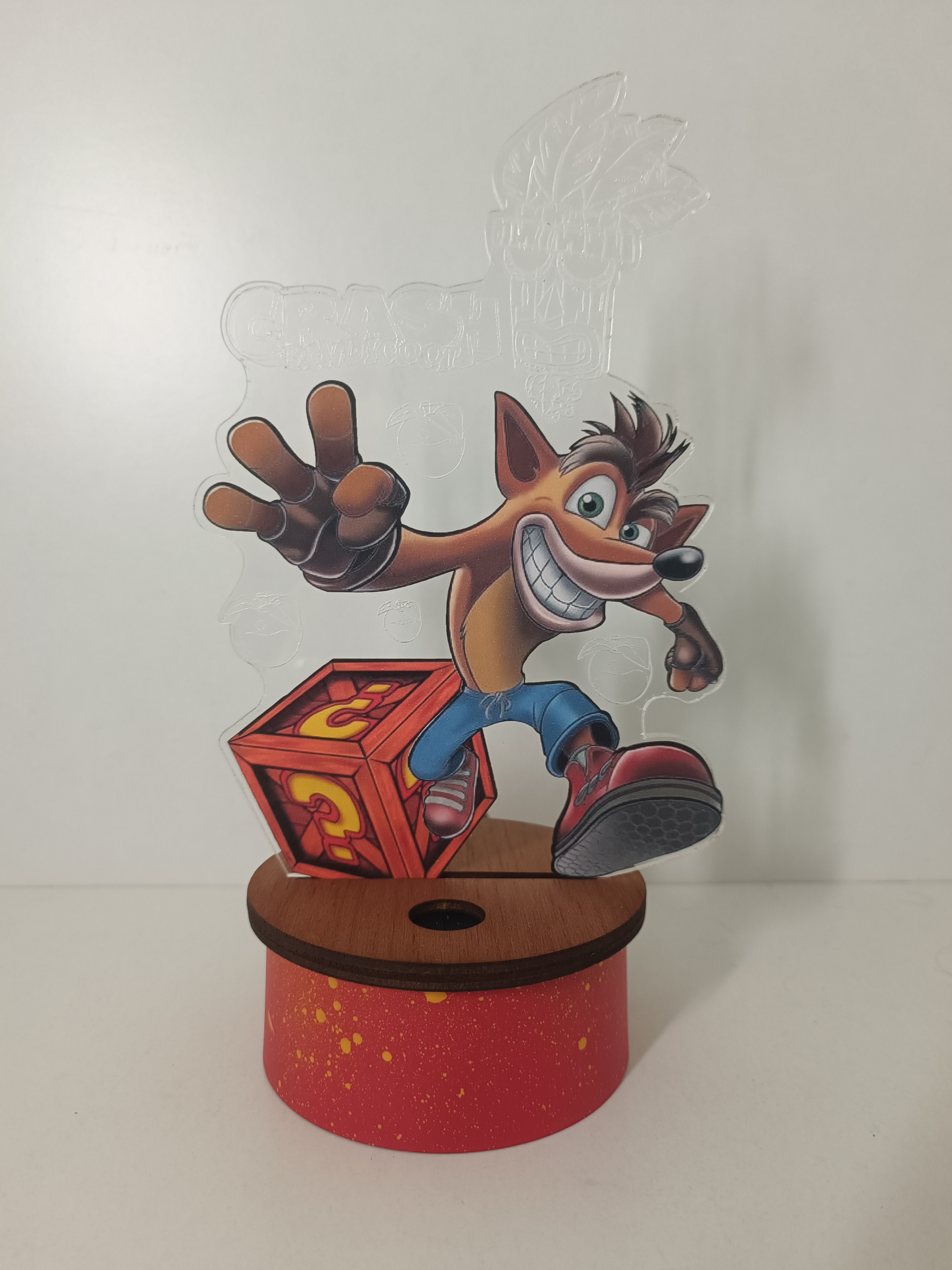Lámpara Acrílico Crash Bandicoot