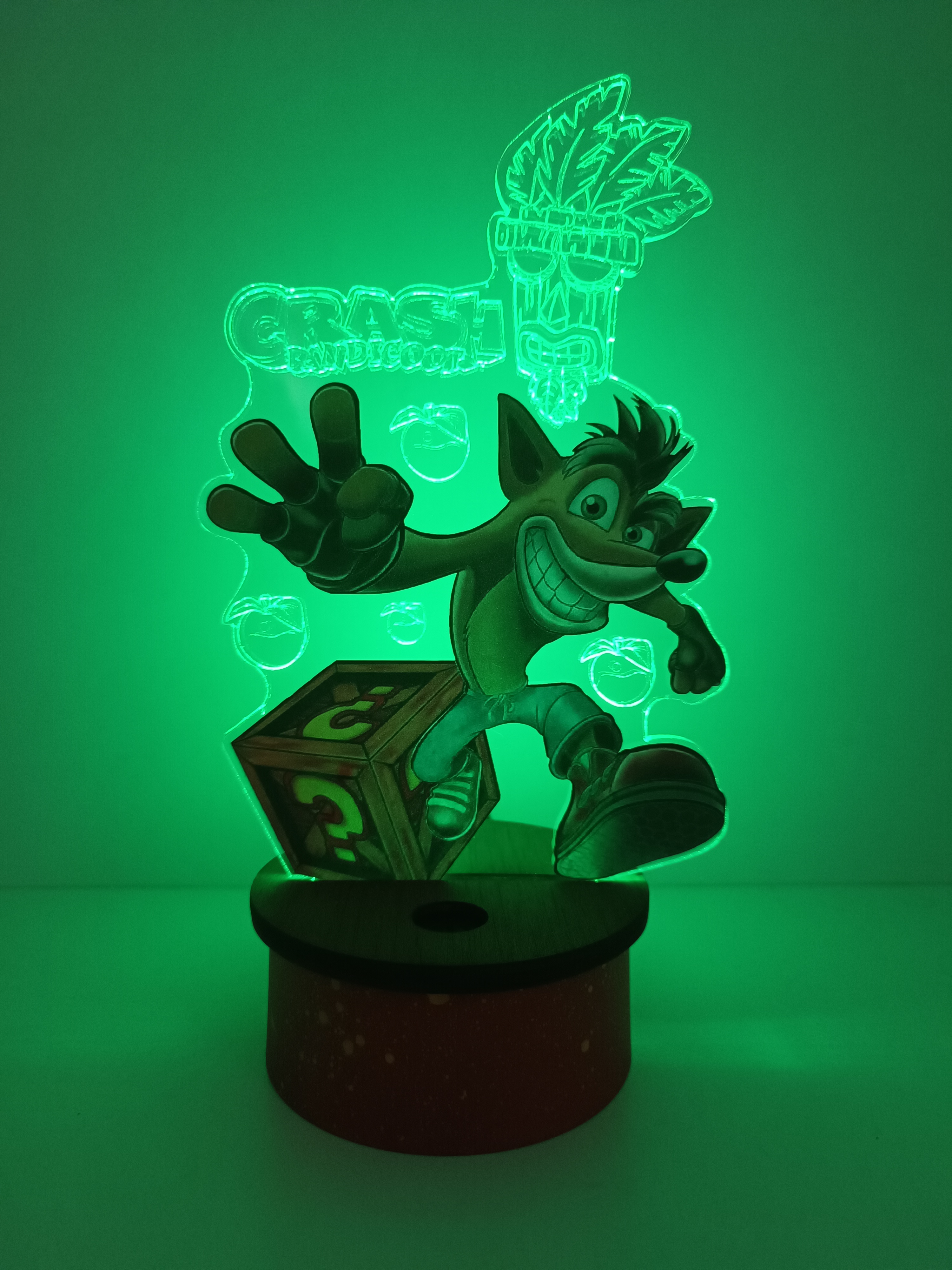 Lámpara Acrílico Crash Bandicoot