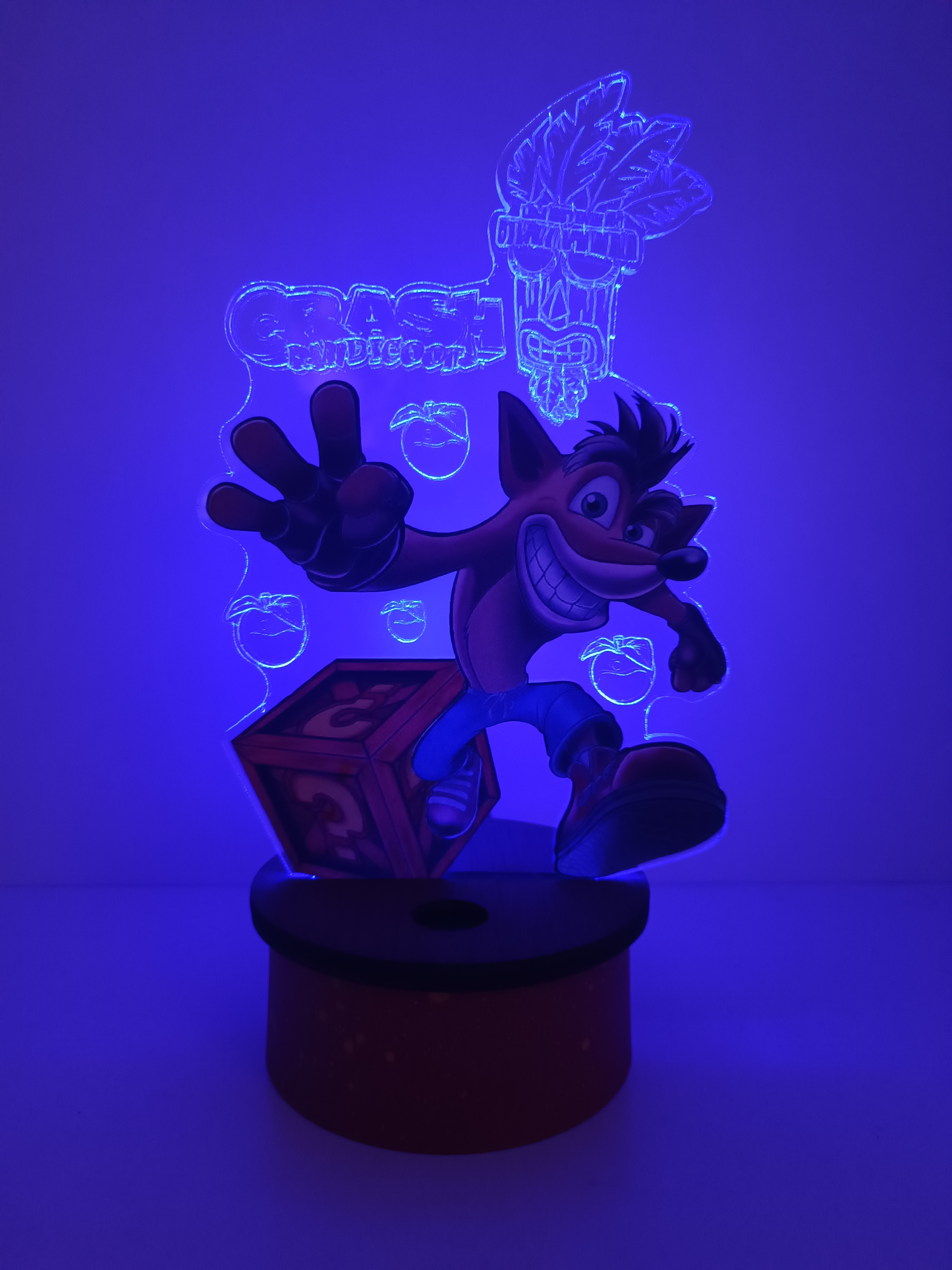 Lámpara Acrílico Crash Bandicoot