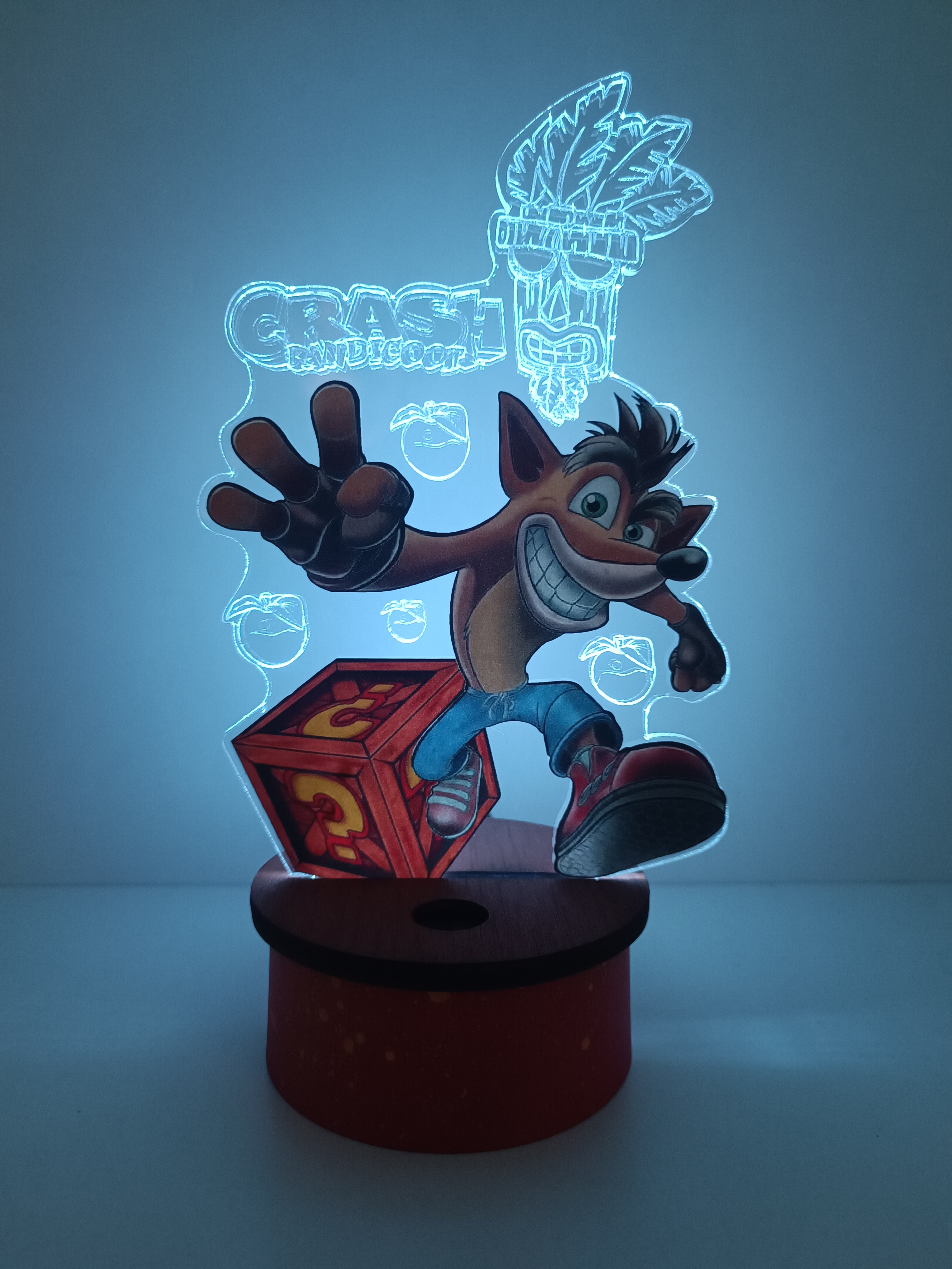 Lámpara Acrílico Crash Bandicoot